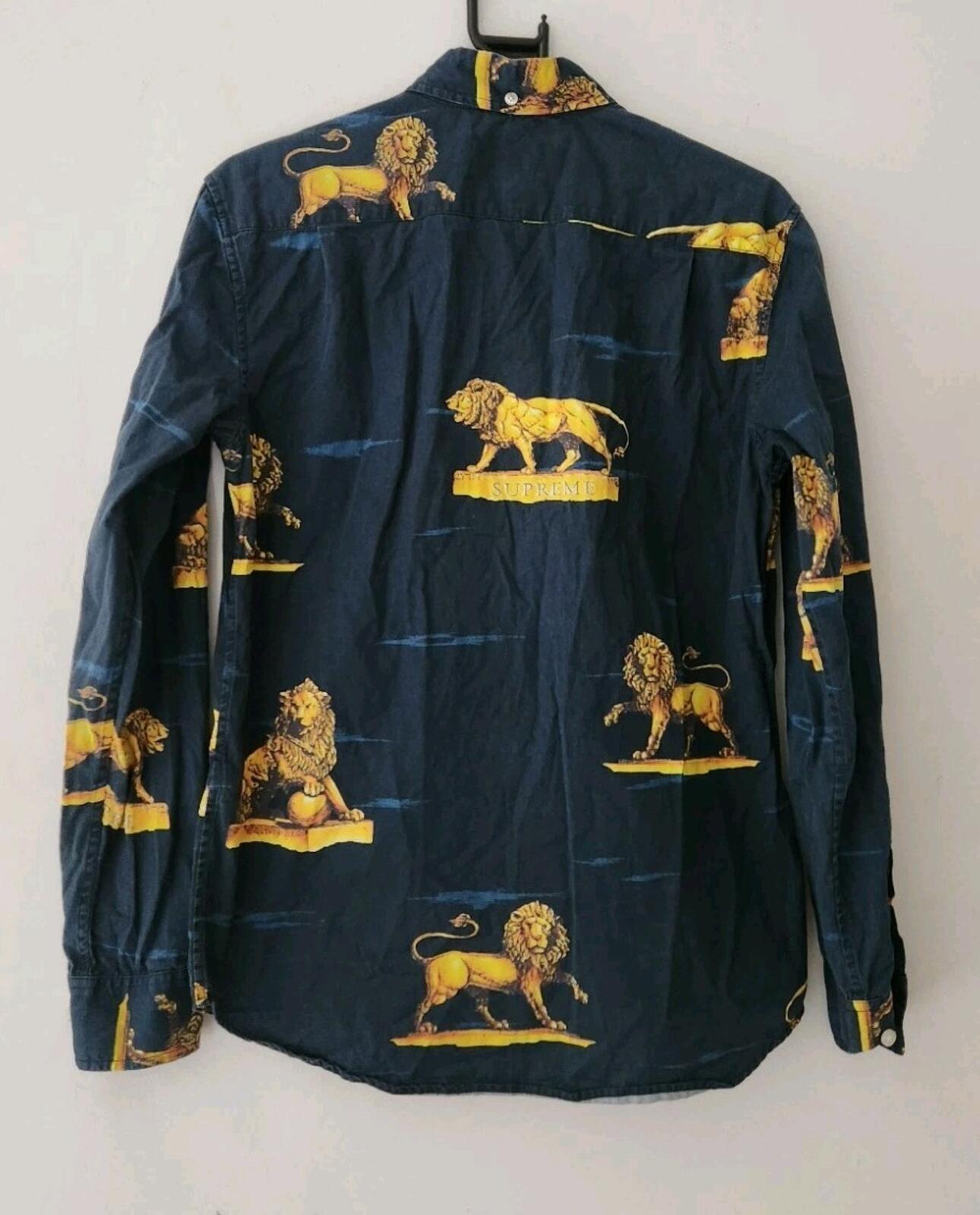 FW13 Supreme Lions Shirt Navy Size S