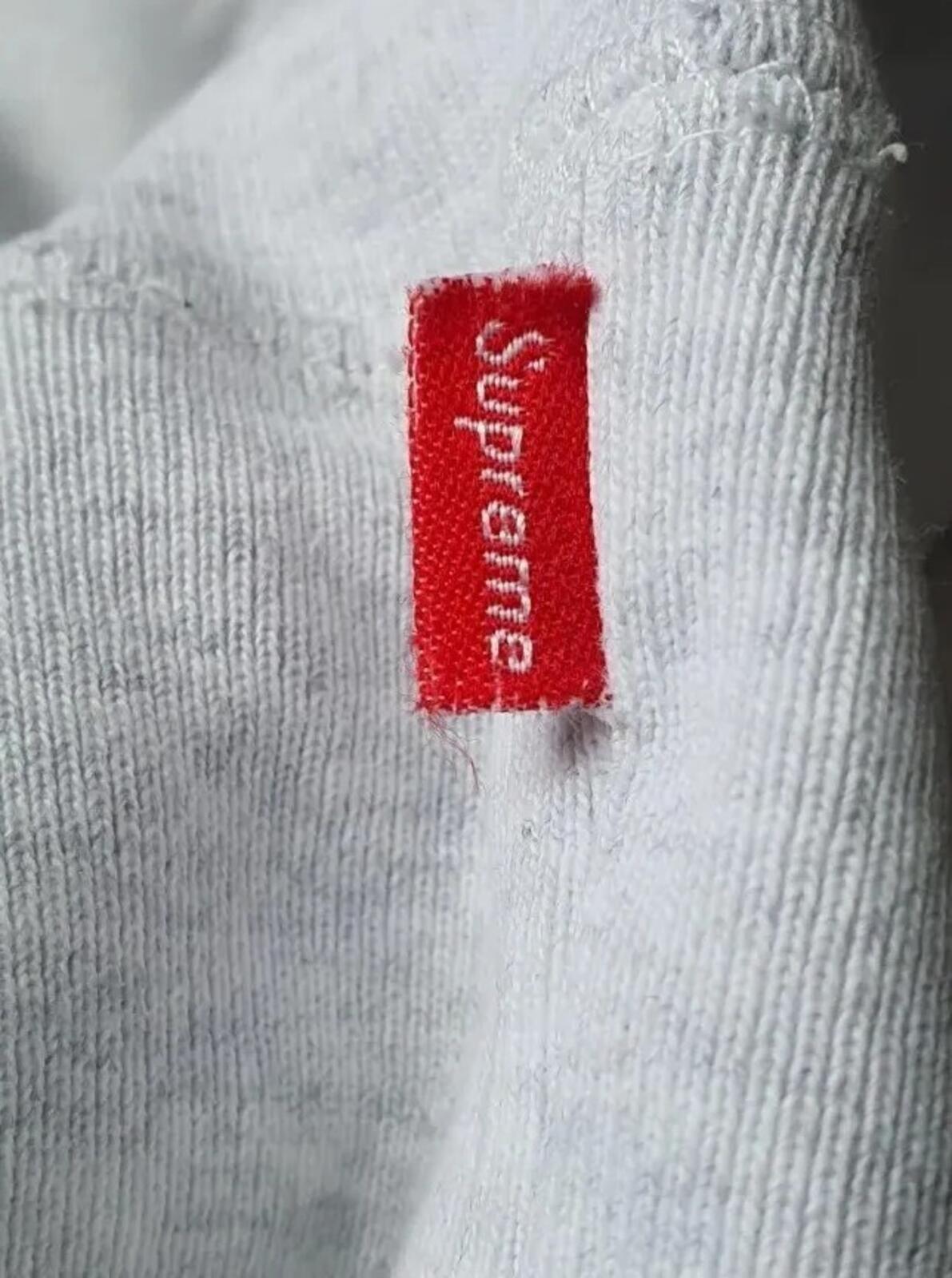 FW15 Supreme S Logo Hooded Sweatshirt size M medium grey hoodie