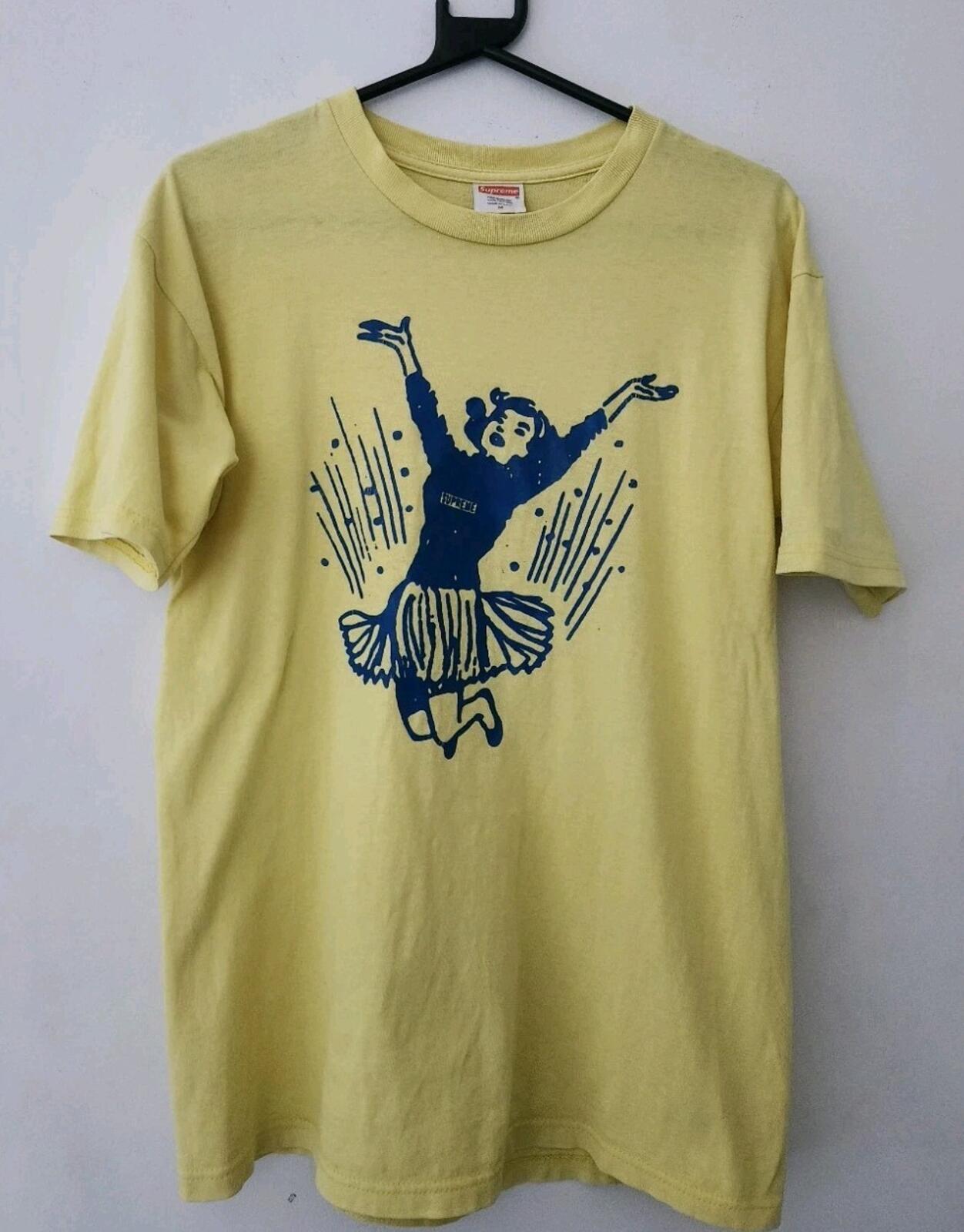 SS12 Supreme Cheerleader Tee medium M Yellow t-shirt vintage 2012 rare girl