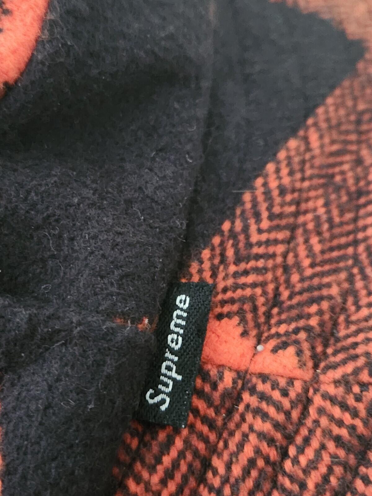 FW14 Supreme Buffalo Check Bell Hat Medium / Large Crusher Orange M / L Vintage