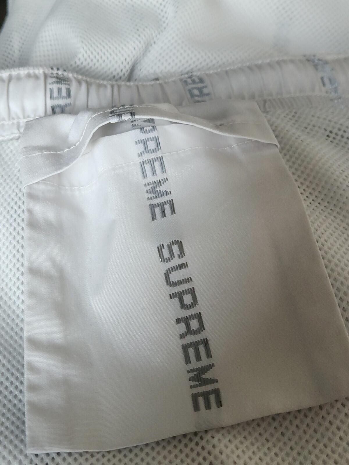 FW18 Supreme Reflective Text Track Pant White Size M