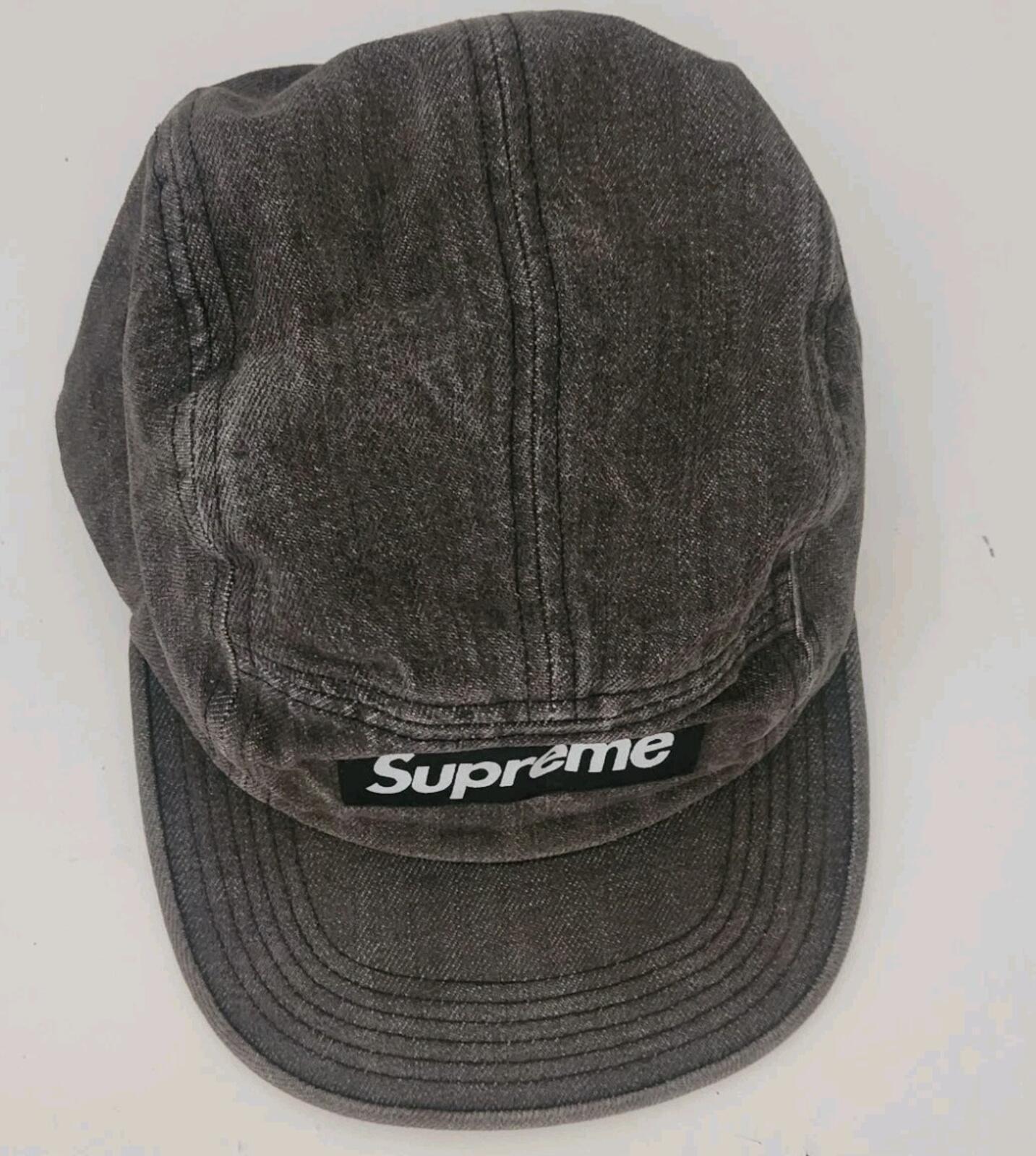 Gorra Camp Supreme de mezclilla SS18 negra