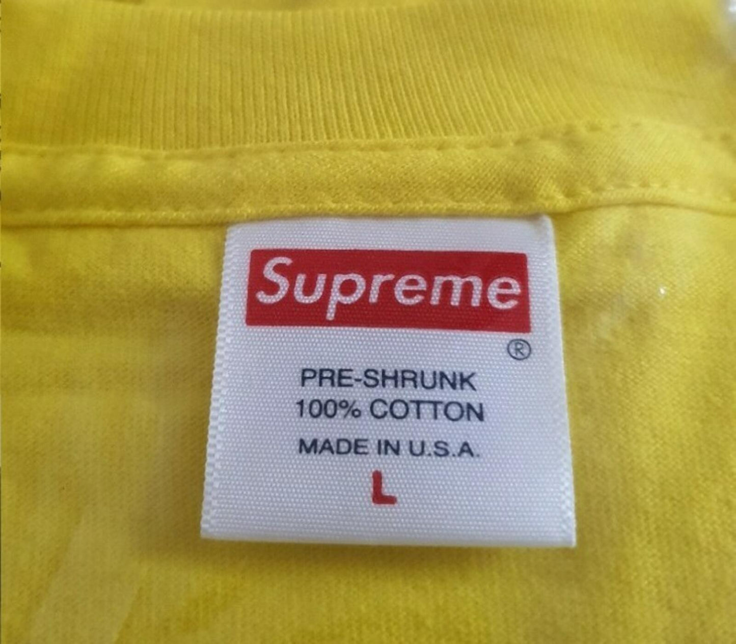 FW19 Supreme Aguila Tee Yellow Size L