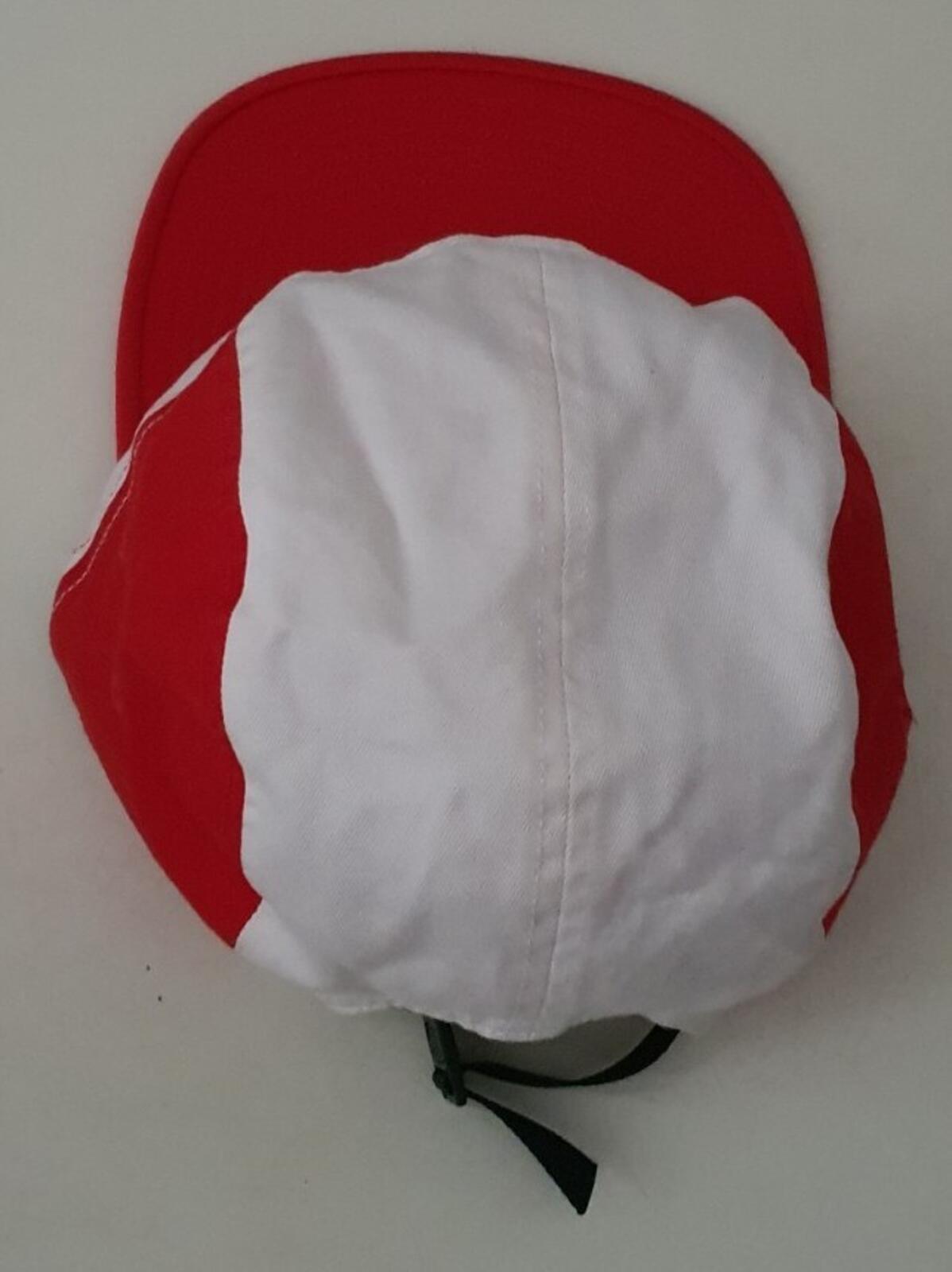 FW18 Supreme Contrast Panel camp cap red white hat box logo
