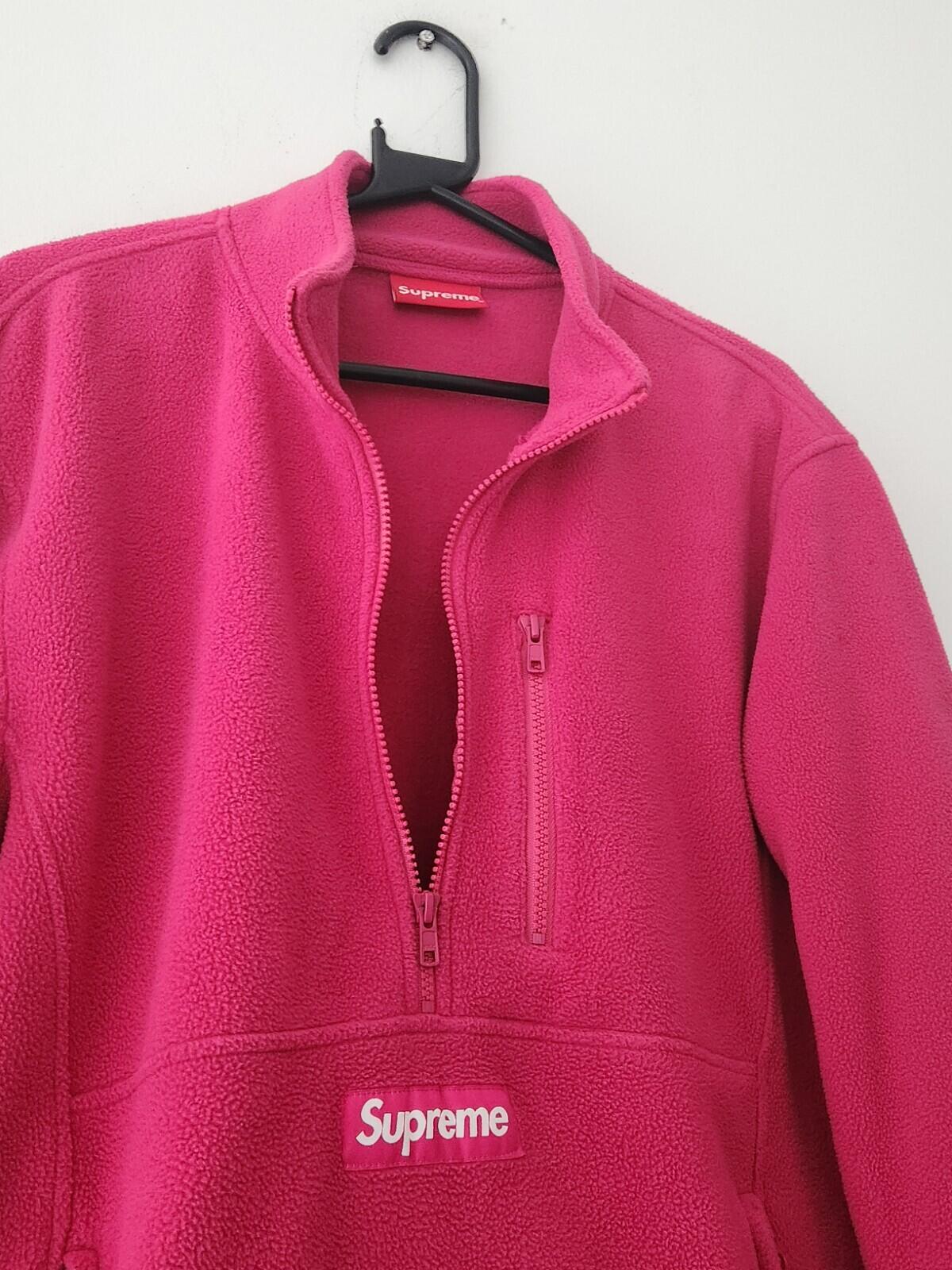 SS21 Supreme Polartec Half Zip Pullover Size M Medium Pink Fleece Magenta