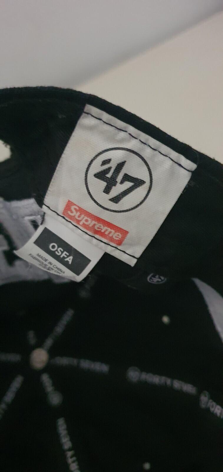 SS19 Supreme x NFL x Raiders X 47' 5-panel black cap hat