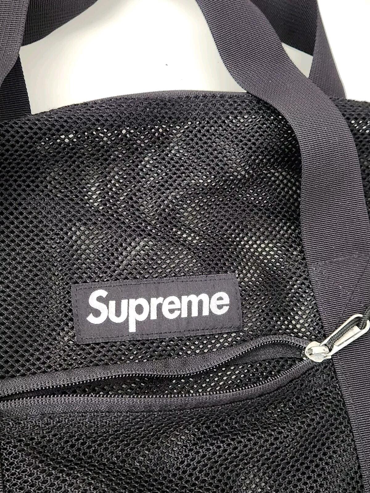 SS16 Supreme Mesh Duffle Bag Black