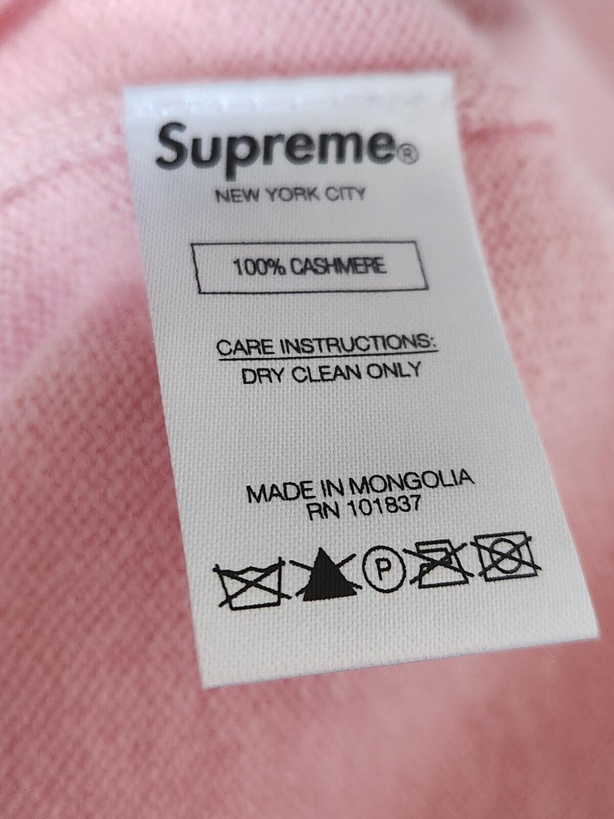FW15 Supreme Cashmere RRP £228 Pink Sweater size M Medium New With Tag Jumper
