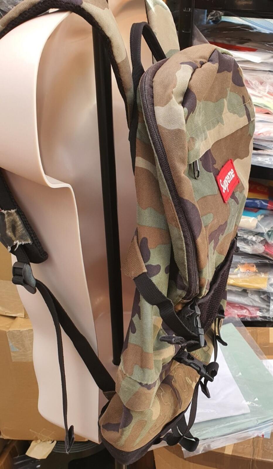 FW15 Supreme Contour Woodland Camo Backpack Signed By BLONDEY