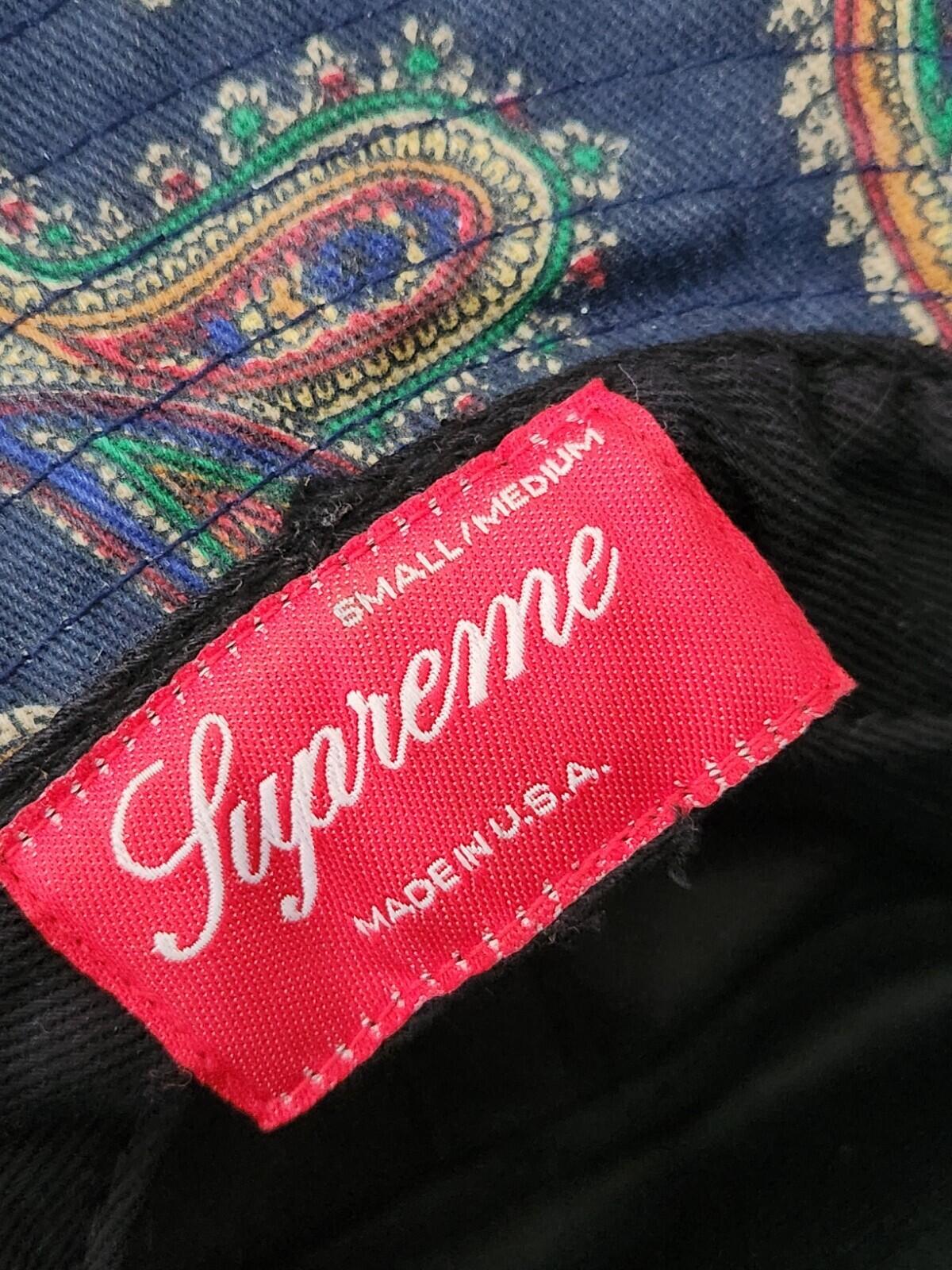 FW13 Supreme Paisley Crusher Hat Navy Size S/M