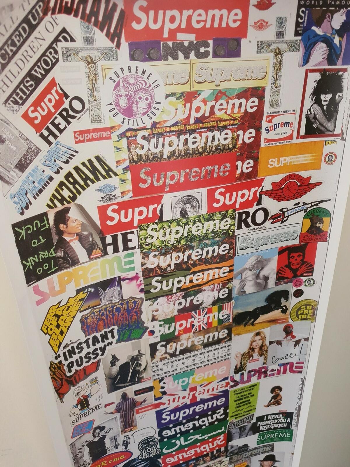 FW19 Supreme Lafayette street f&f bathroom door poster Size 36 x 11.5"