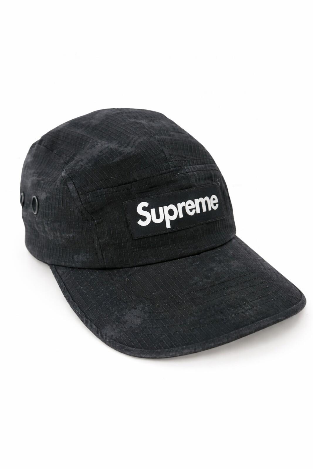 SS22 Supreme Broken Camo Camp Cap Black