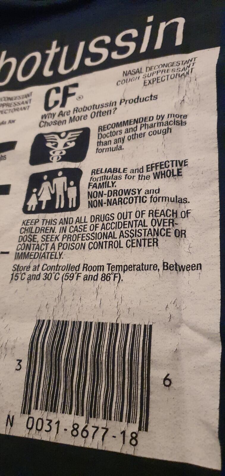 SS13 Supreme Tussin L/S tee Navy Robotussin Buzz Size L