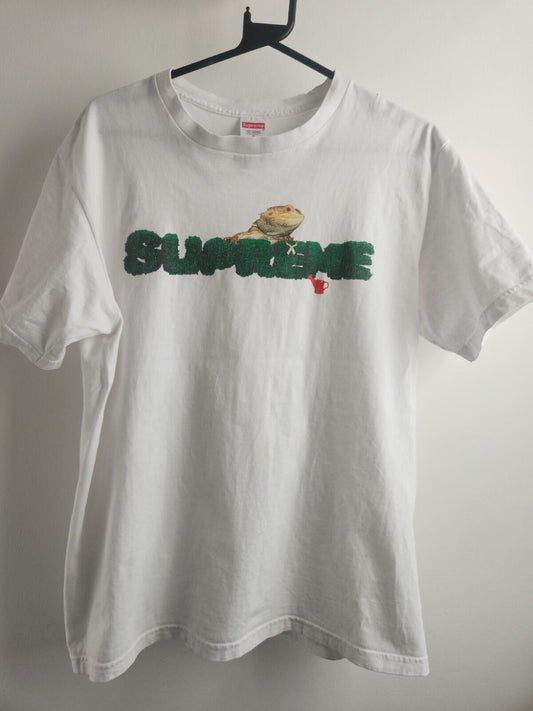 Camiseta Supreme Lizard SS20 blanca talla M mediana