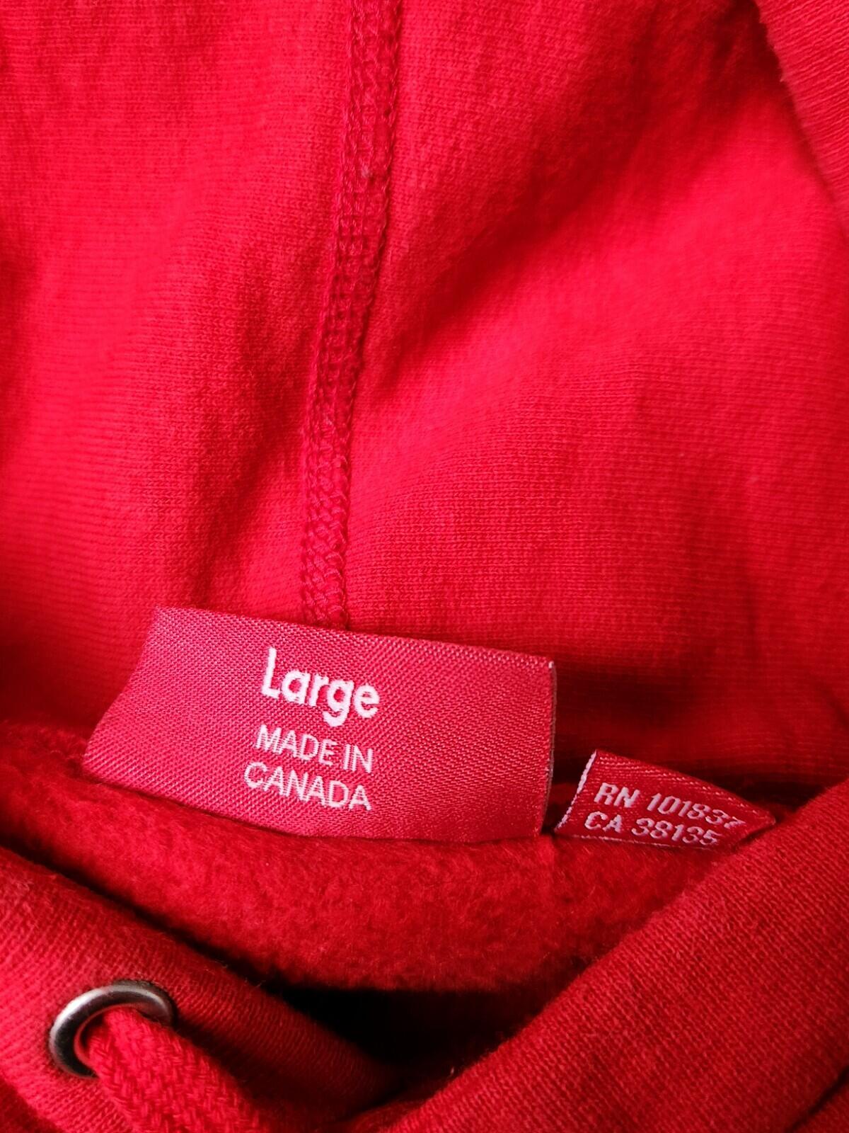 FW18 Supreme Gradient Sleeve hooded sweatshirt size L large red hoodie