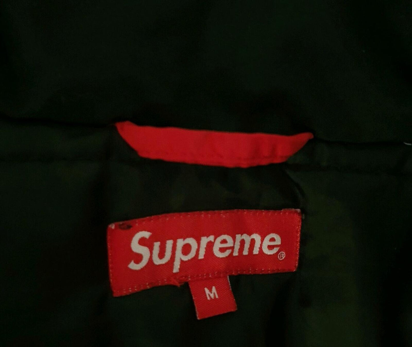 FW18 Supreme Sleeve Logo Sideline Parka Jacket Red Size M Water Resistant