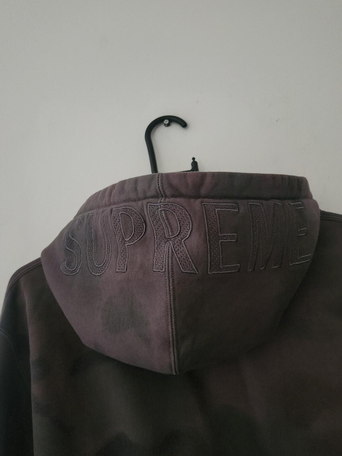 SS20 Supreme Overdyed Hooded Sweatshirt Size L Large hoodie Black Painted Camo