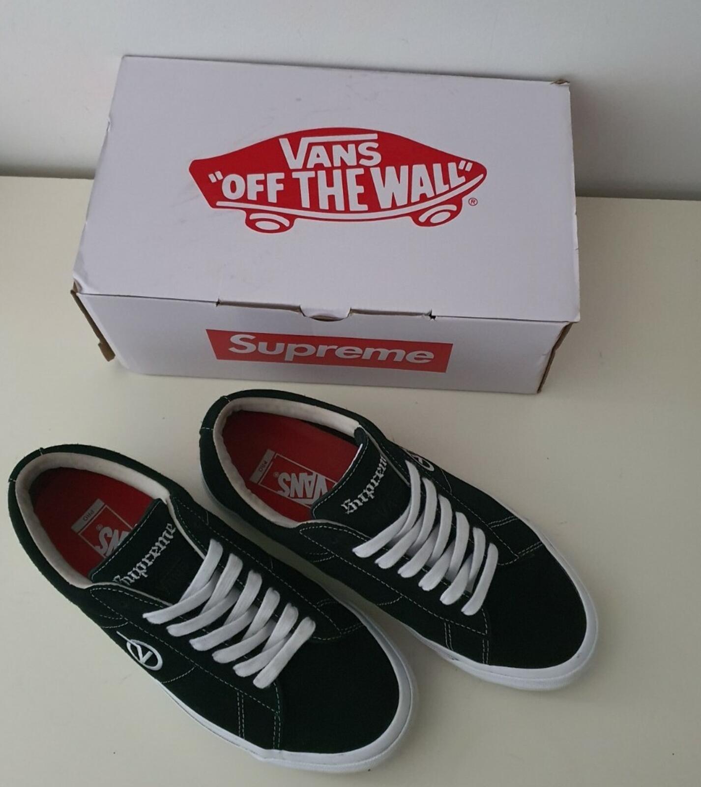 SS18 Supreme x Vans Sid Pro Turnschuhe Wildleder Schwarz