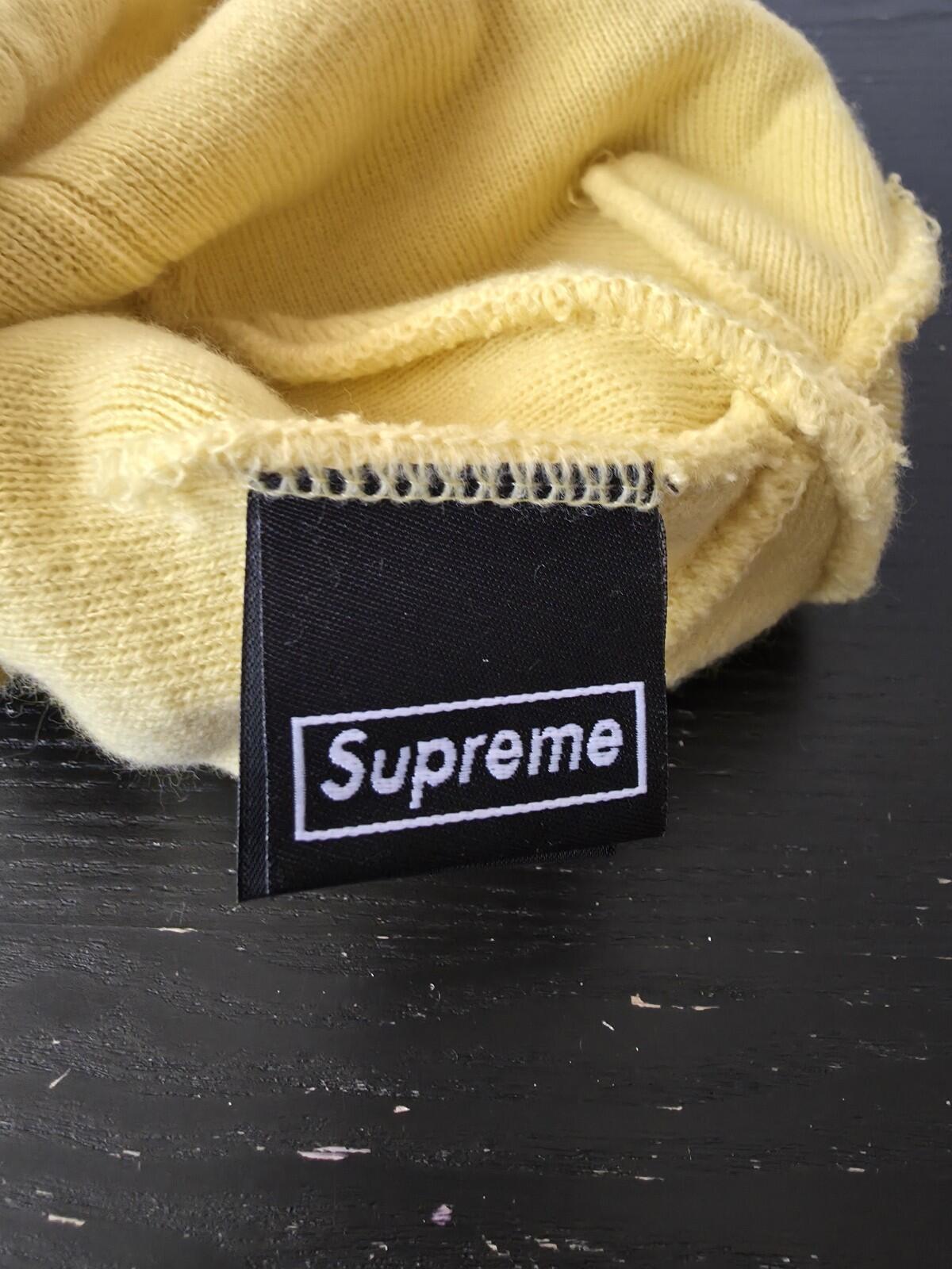 FW20 Supreme New Era Big Arc Beanie Hellgelb