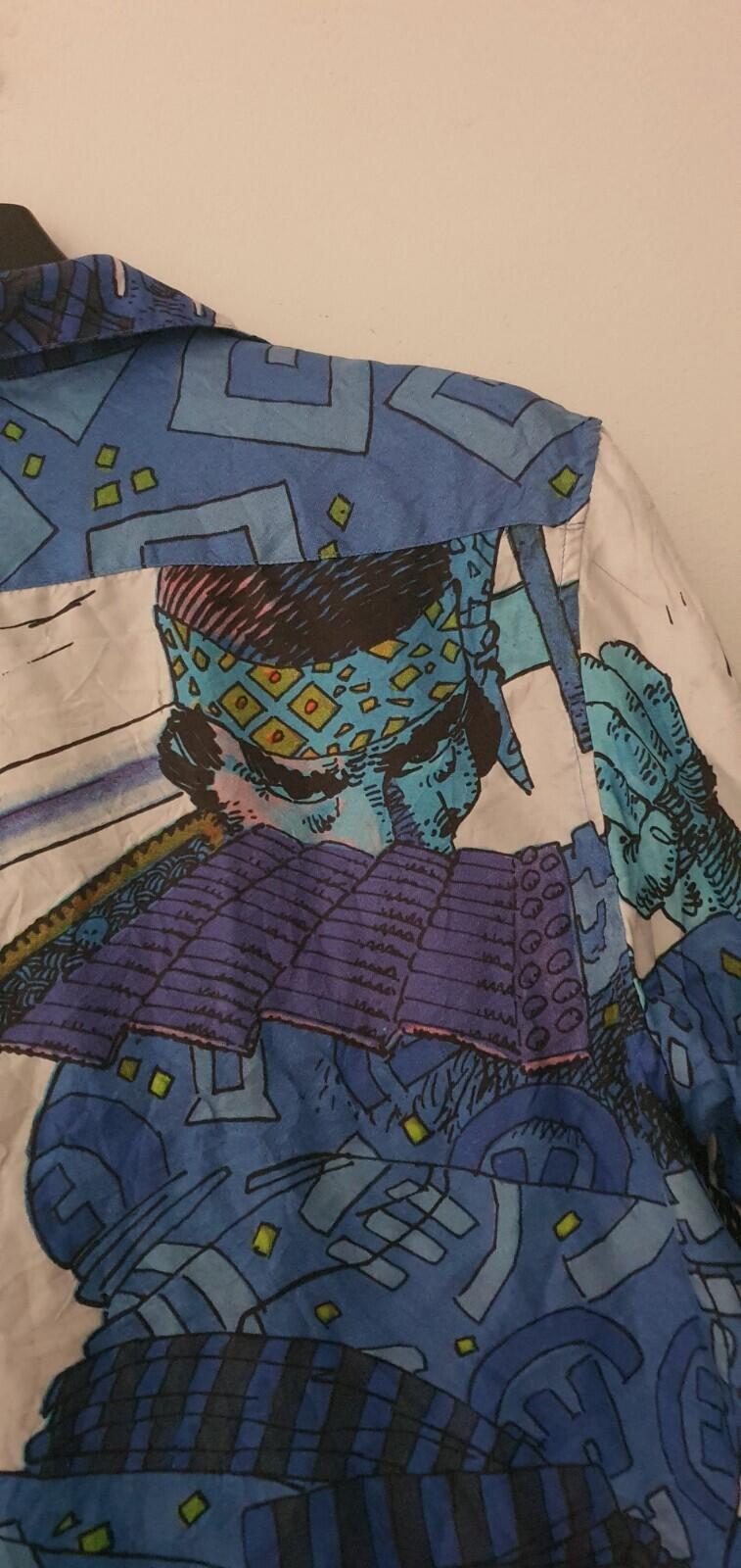 SS23 Supreme Ronin Silk S/S Shirt Blue Size M medium short sleeve