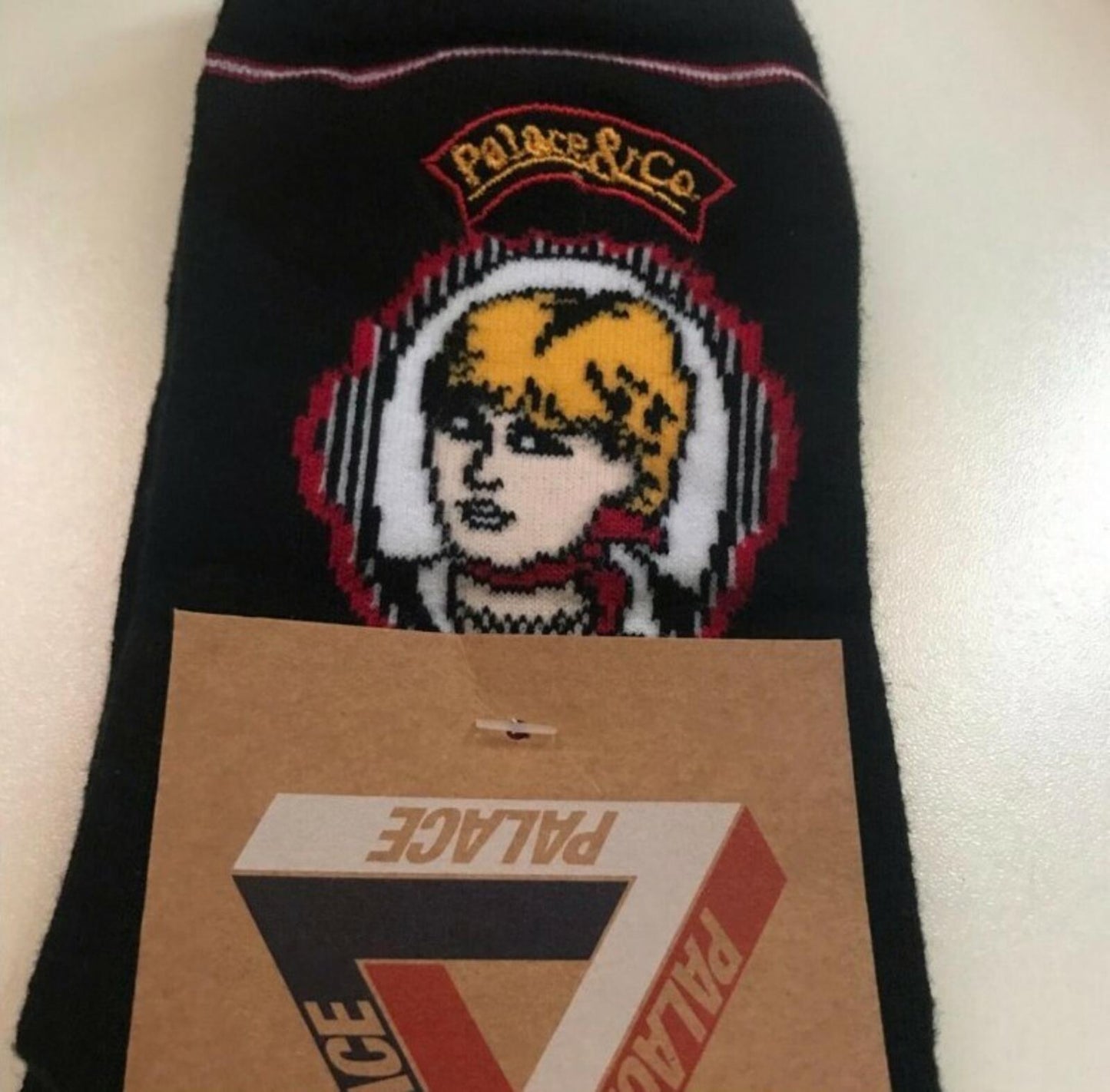 AW17 Palace POW Socks 1x white 1x black size S/M Lady Diana small / medium New