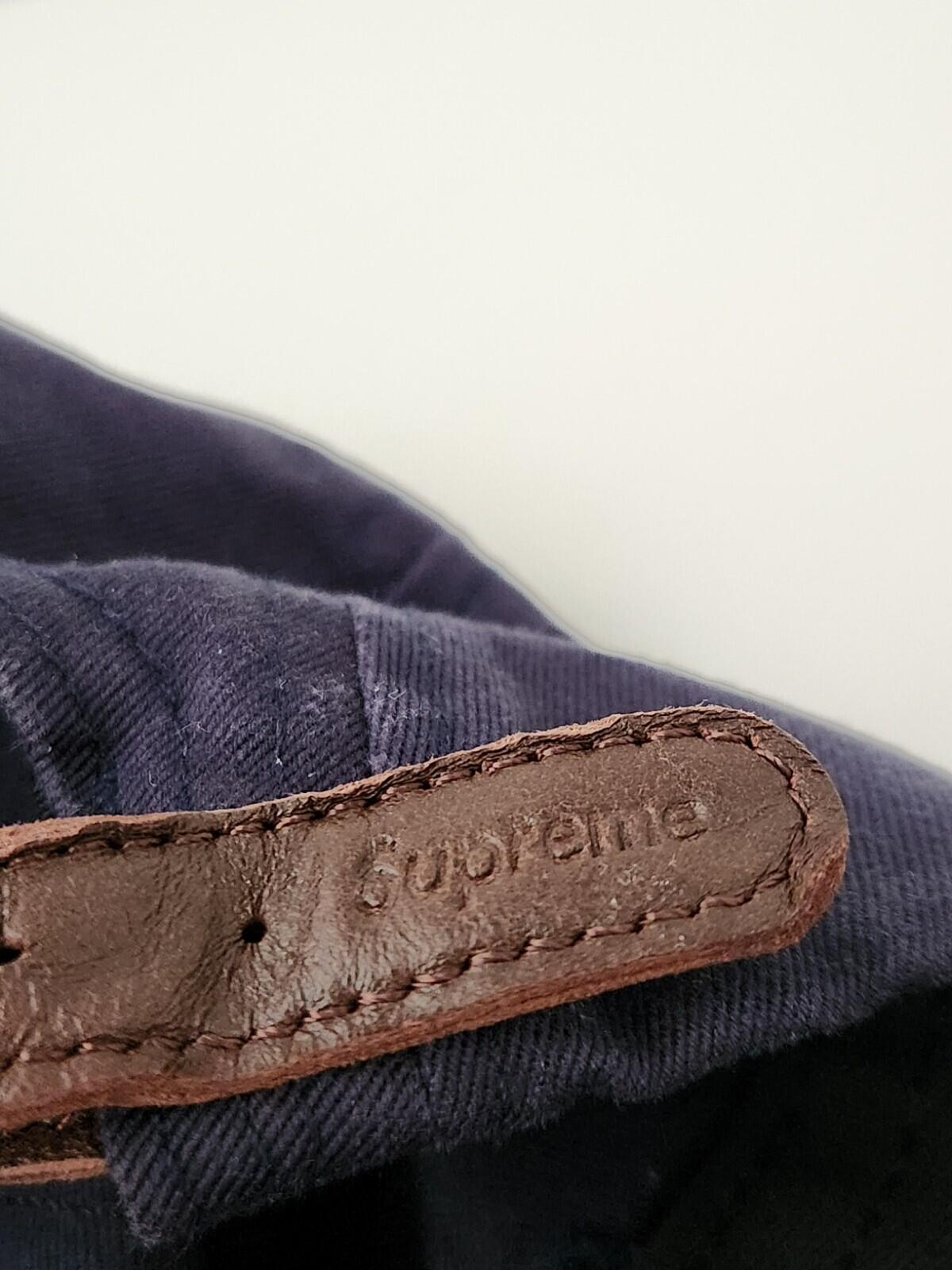SS16 Supreme Washed Chino Twill camp cap Hat Navy box logo