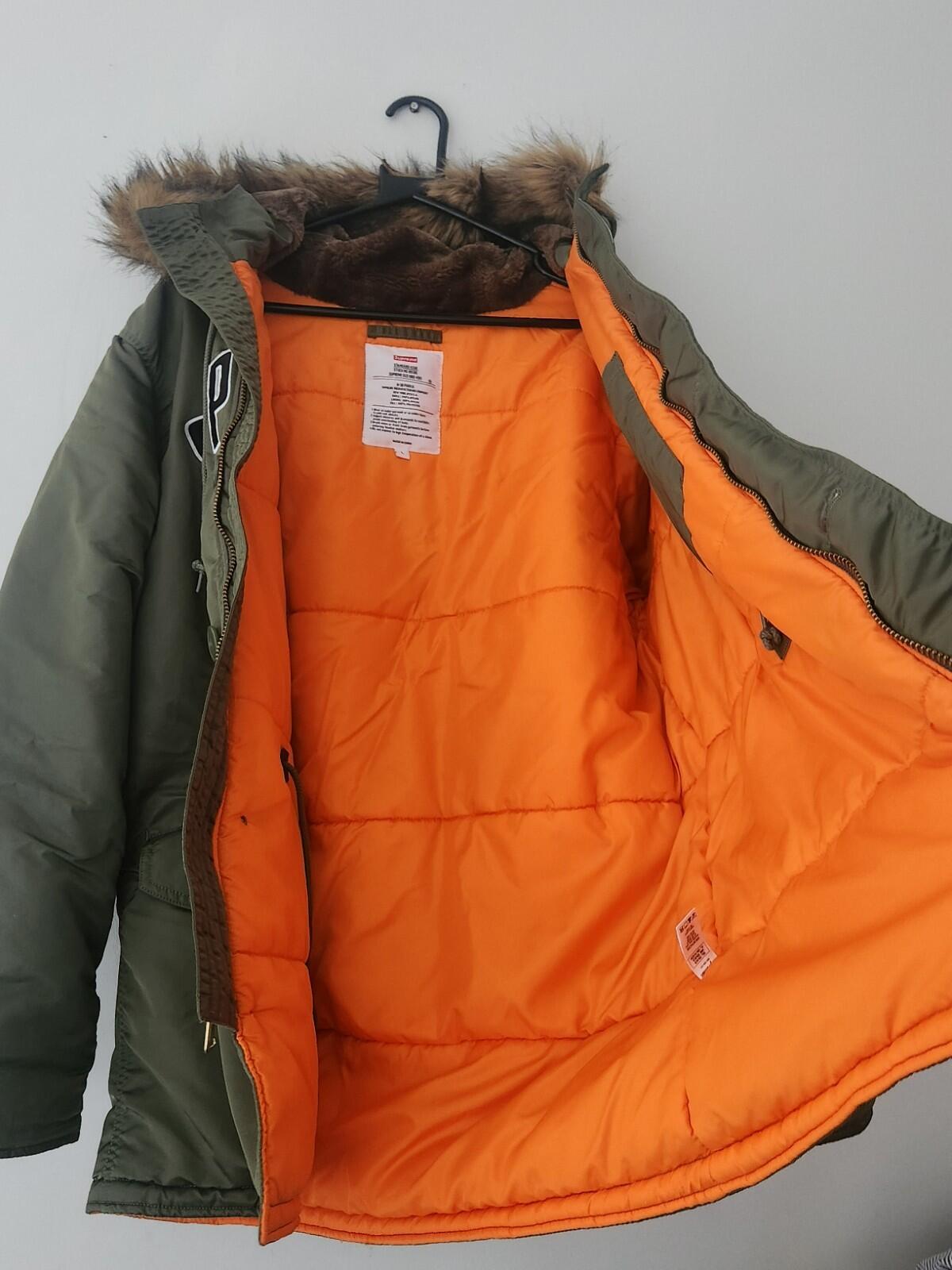 FW16 Supreme Arc Logo N-3B Parka Olive Size L Justin Bieber