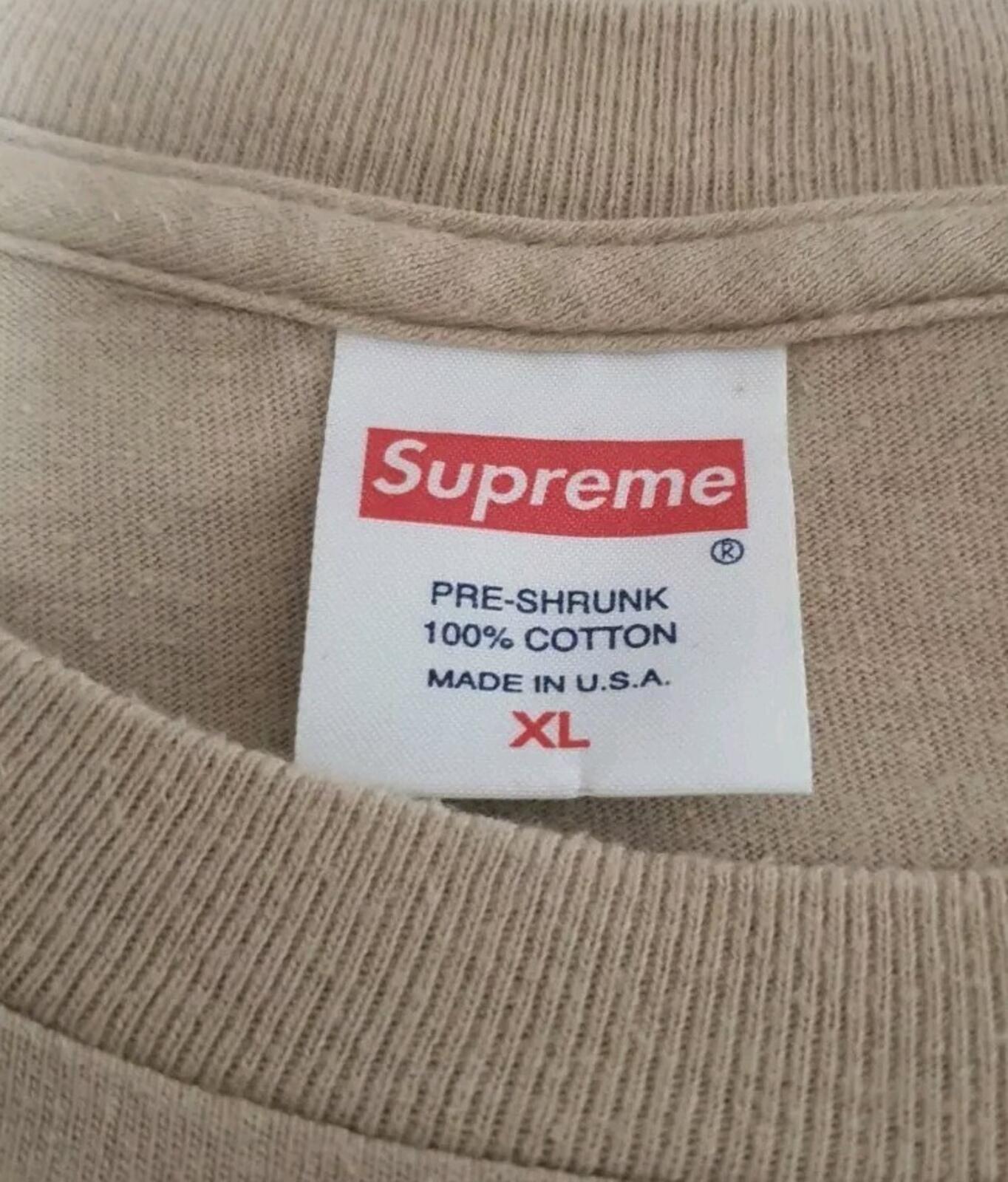 FW15 Supreme Crybaby Blue tee size XL Tan T-shirt Rare