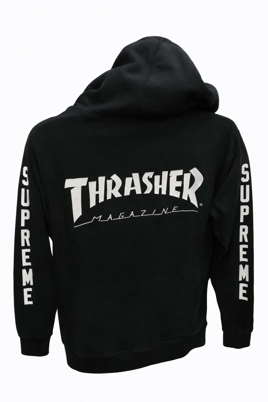 SS11 Supreme x Thrasher Hooded Sweatshirt Black Size M