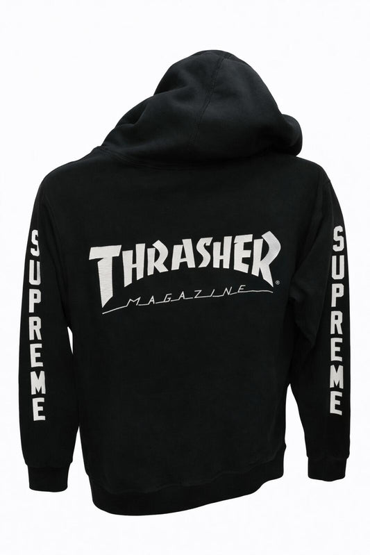 Sudadera con capucha Supreme x Thrasher SS11 negra Talla M