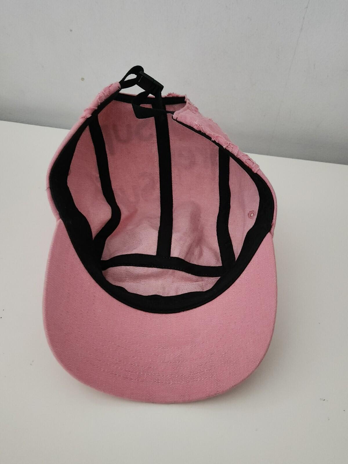 SS24 Supreme Lasered Denim Camp Cap Cotton Hat Pink