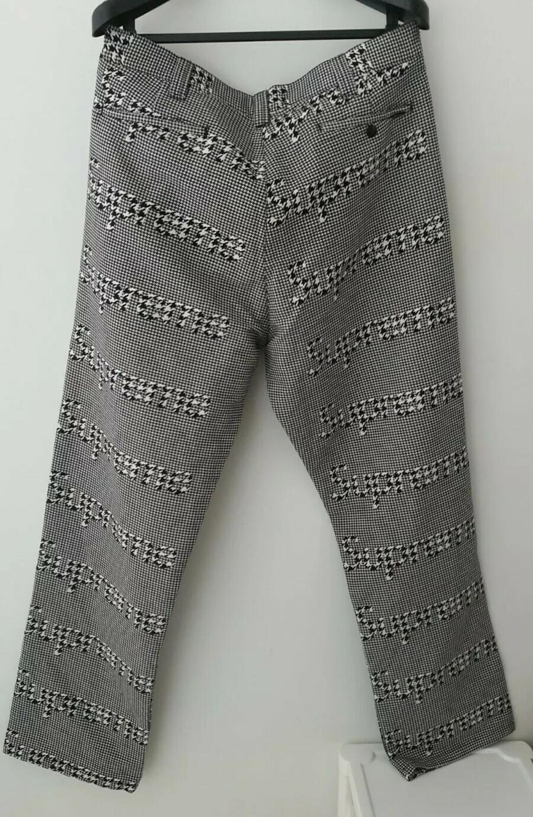 FW20 Supreme Black Houndstooth Work Pant Size 30 W30 L30