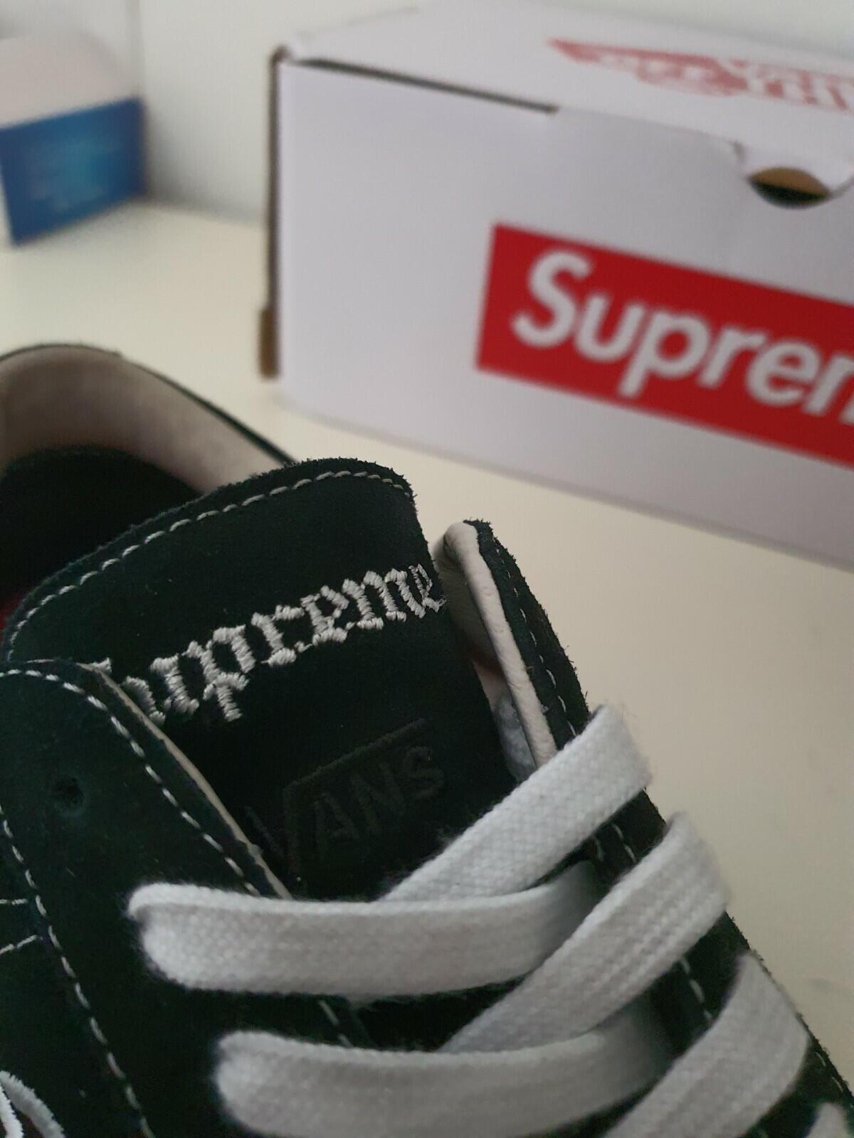 SS18 Supreme x Vans Sid Pro Turnschuhe Wildleder Schwarz
