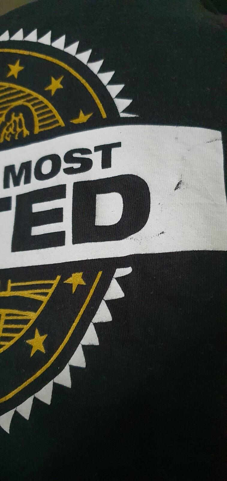FW14 SUPREME Most Wanted Tee black t-shirt size L large Vintage 2014 Rare