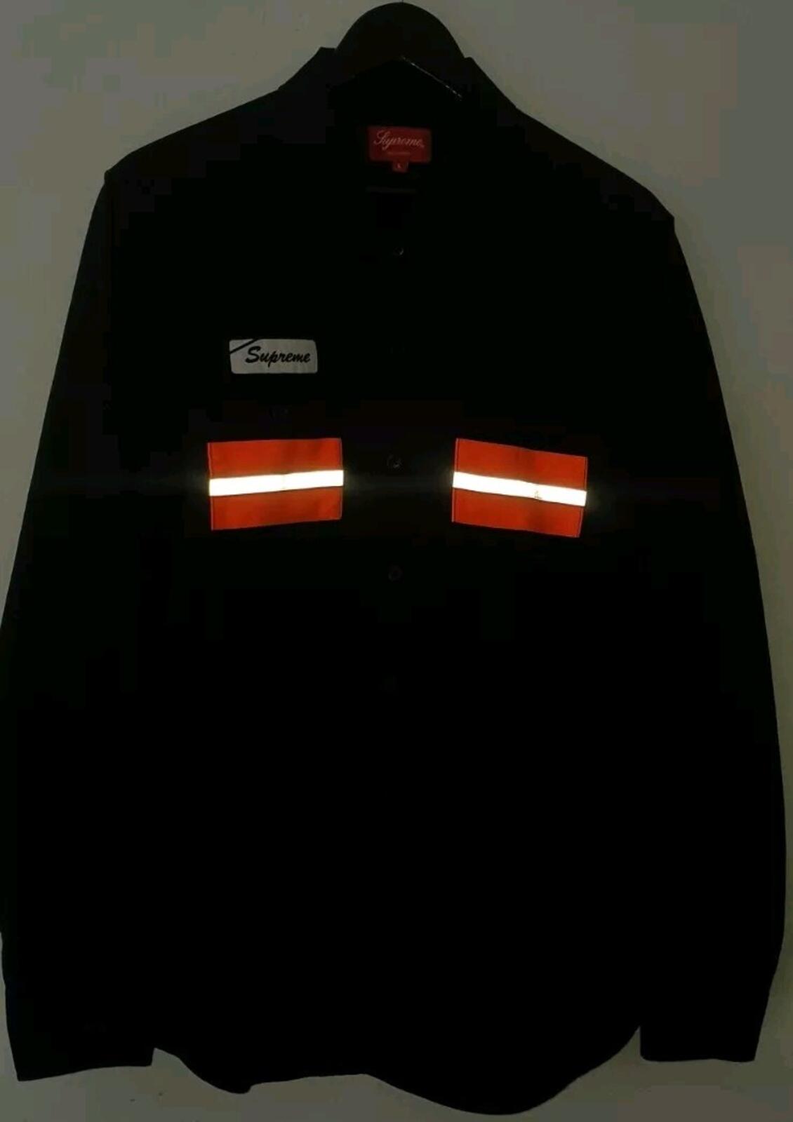 FW14 Supreme Hi-Vis Work Shirt Black Size M