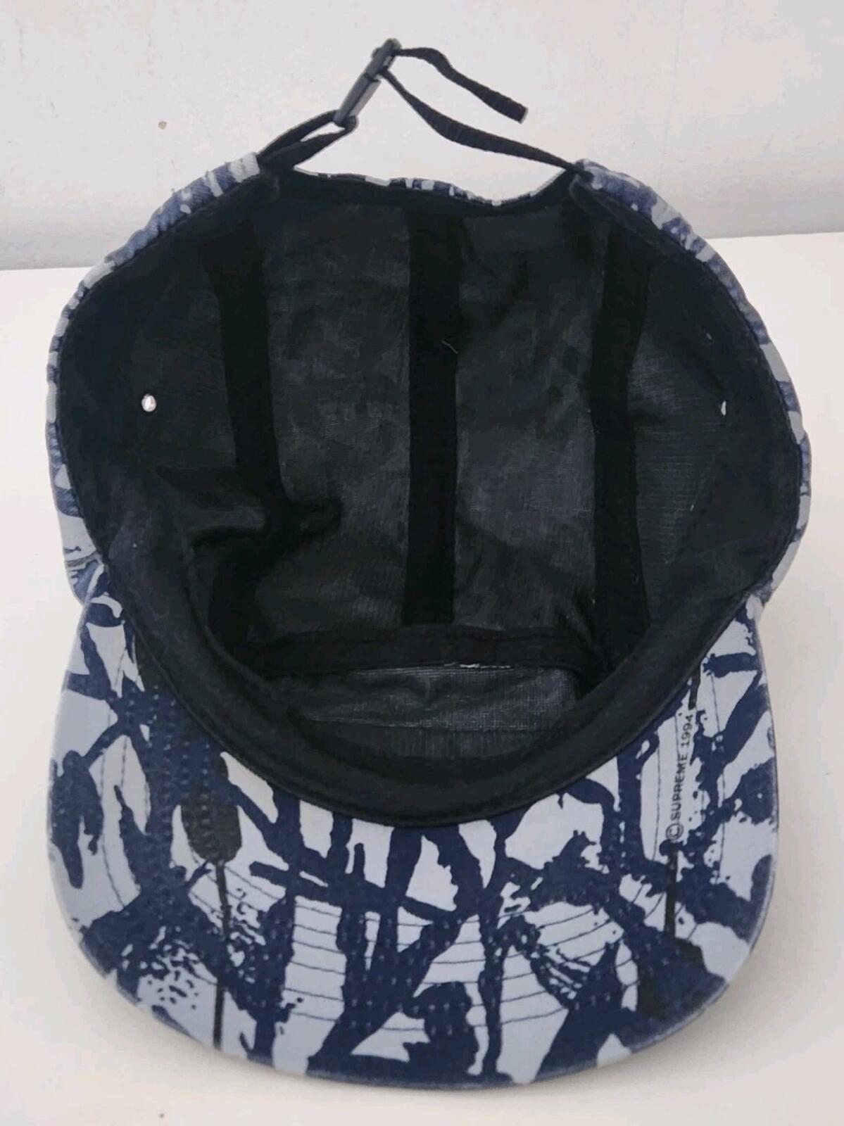 SS13 Supreme Reed Camo Camp Cap 2013 Vintage Hat Navy Box Logo Camo Camouflage