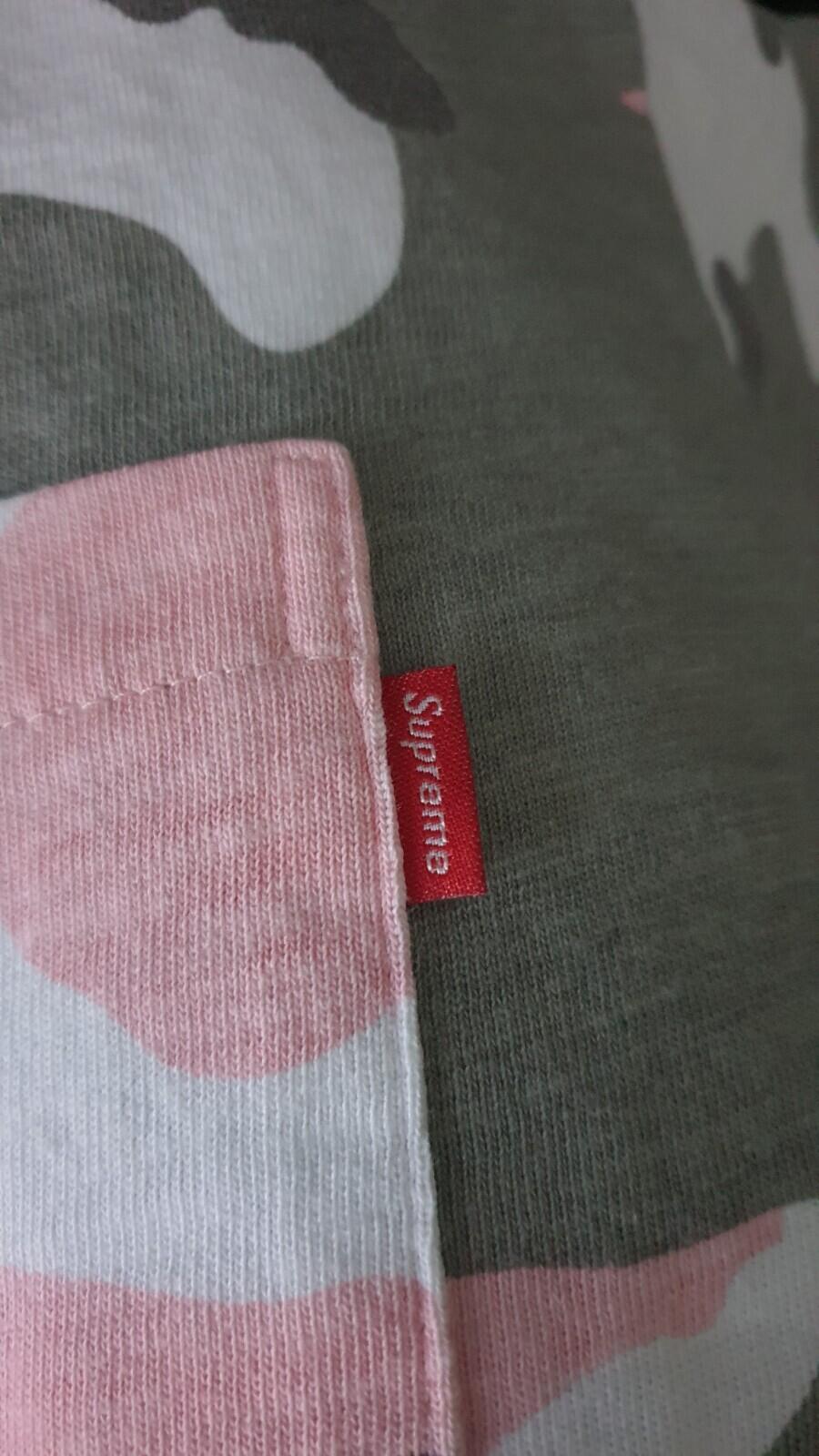 SS18 Supreme Pocket Tee Pink Camo Size M