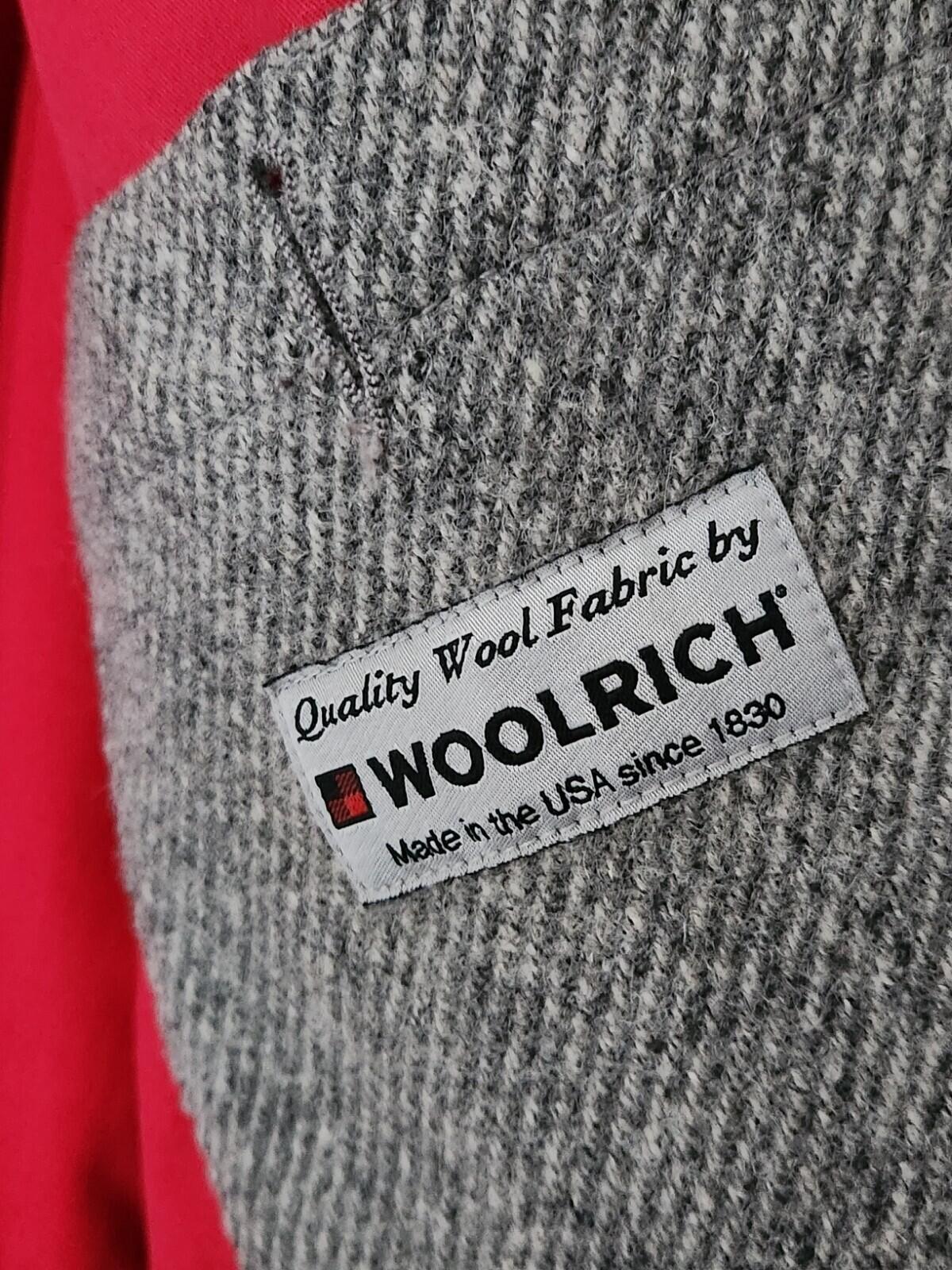 FW10 Supreme Woolrich Wool Coat  size M Medium Grey Red Jacket Vintage 2010 Rare