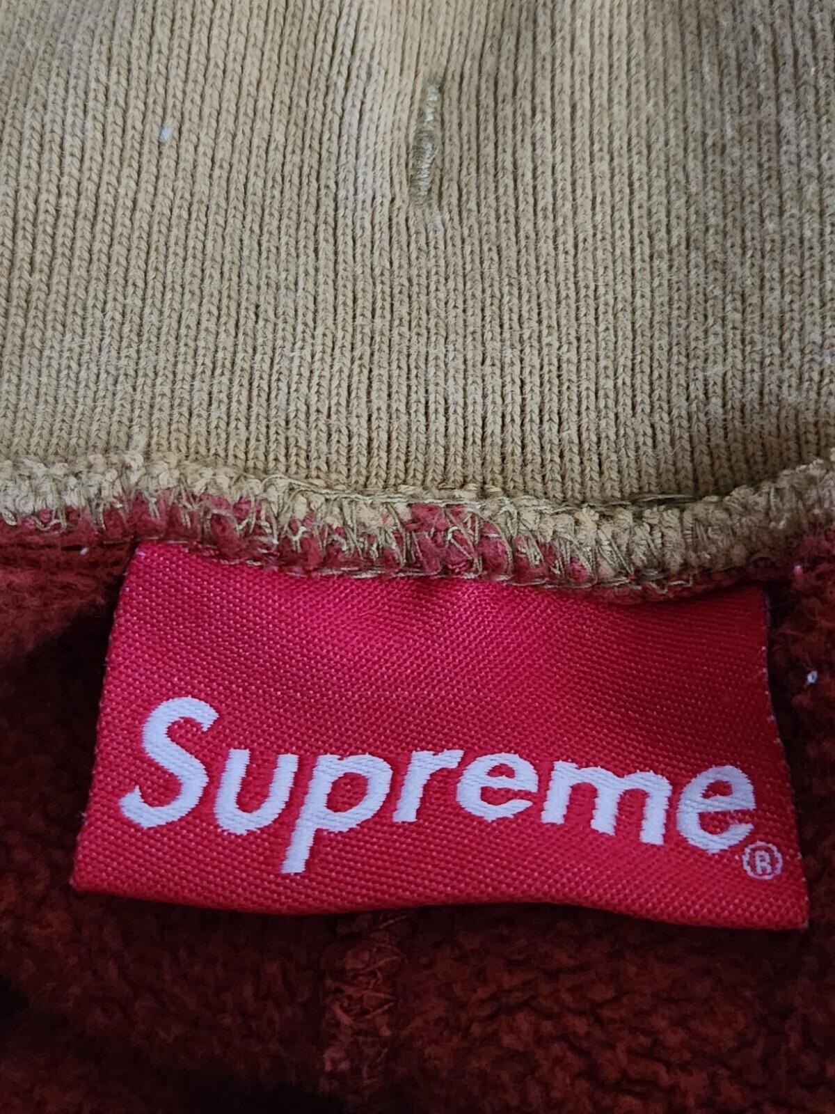 FW18 Supreme Striped Rim Sweatpant Rust pants size S Small Trousers Red