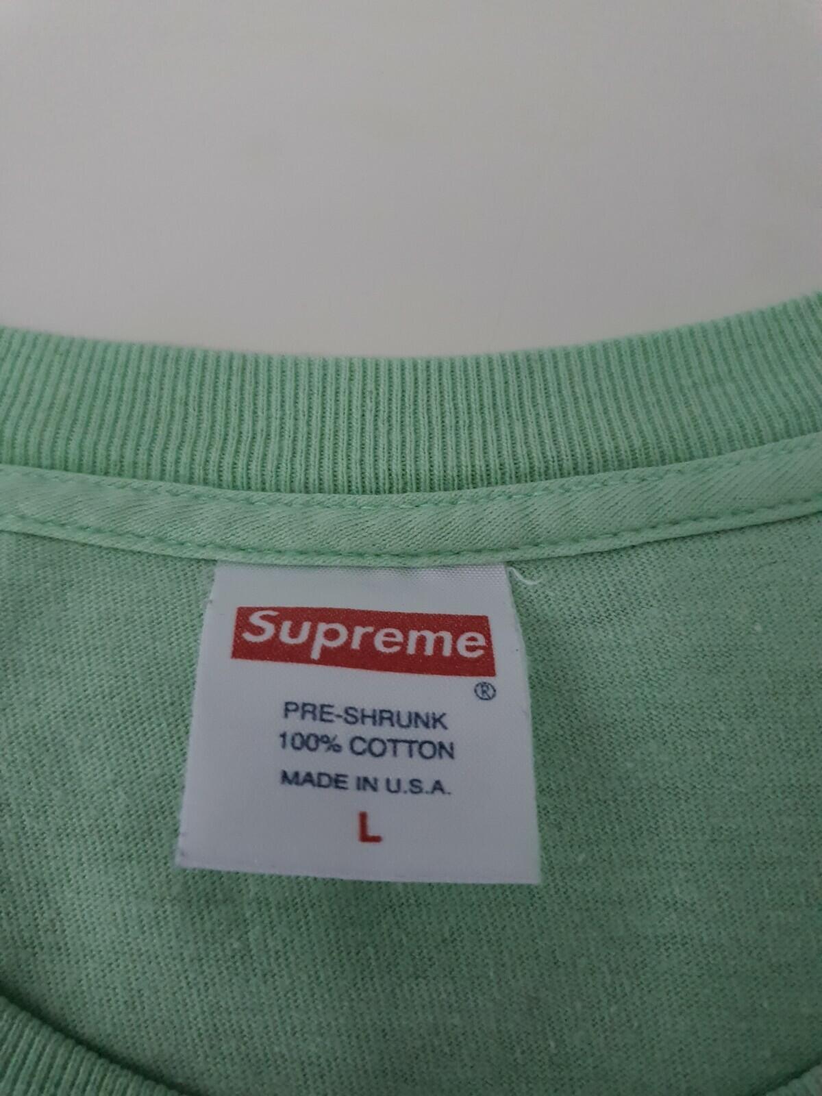 SS15 Supreme x Thrasher Flames Tee Lime Size L