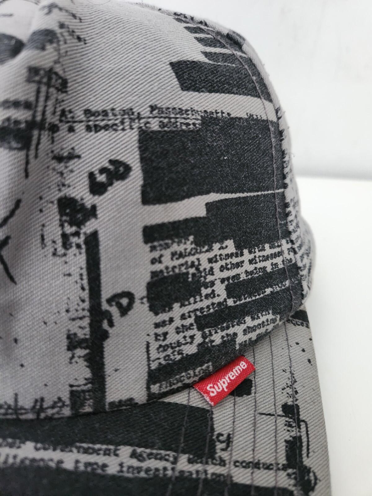 2004 Supreme FBI Malcolm X 5-Panel Sehr Seltene Hut Vintage Grail Graue Kappe