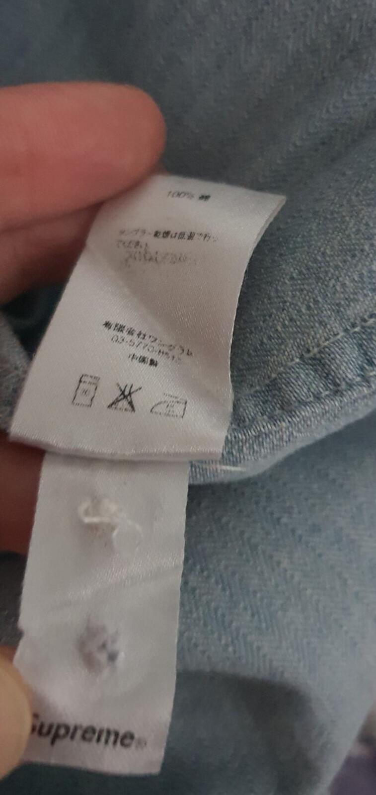 Supreme L/S Denim Shirt long sleeve size L large blue