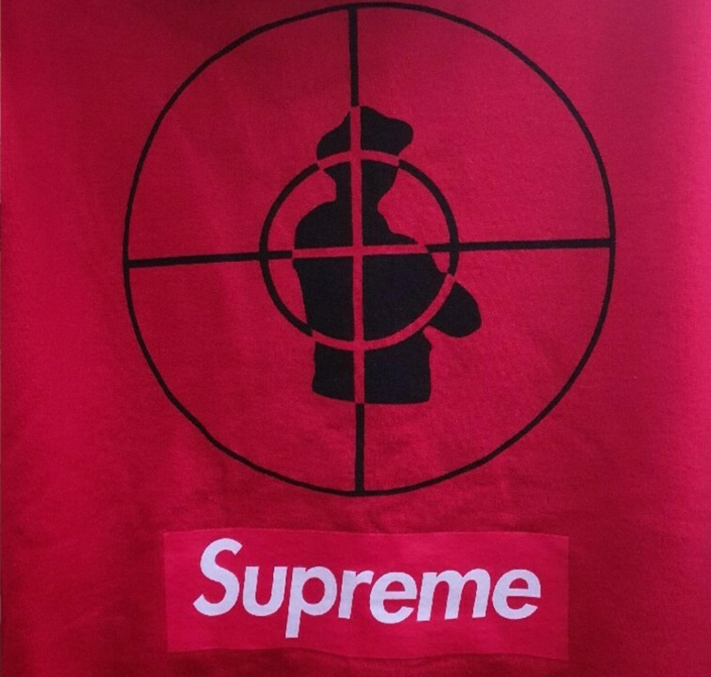 FW06 Supreme x Public Enemy Full Zip Hooded Sweatshirt Red Size L
