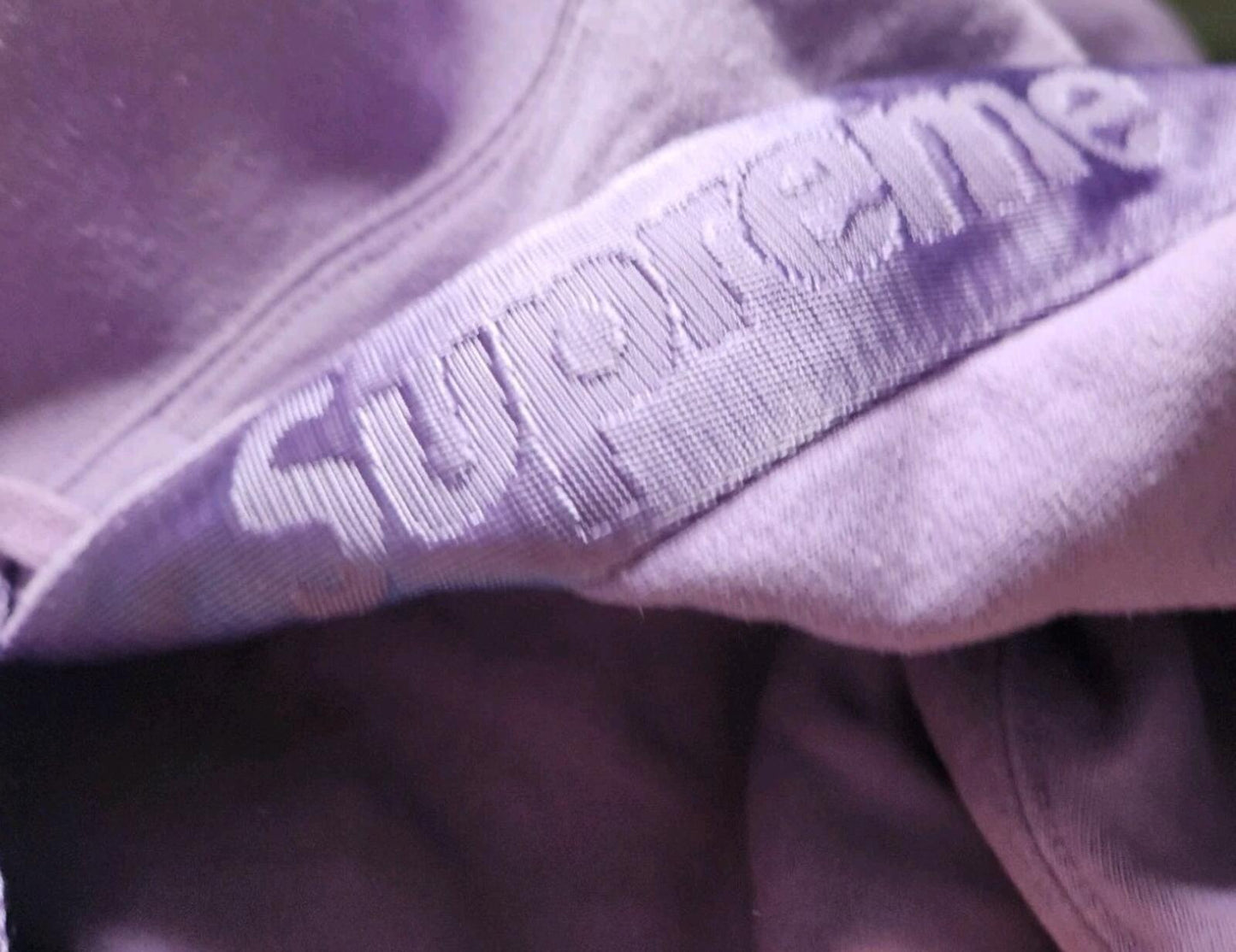 SS20 Supreme Tonal Webbing Hooded Sweatshirt Size L Large Violet Hoodie