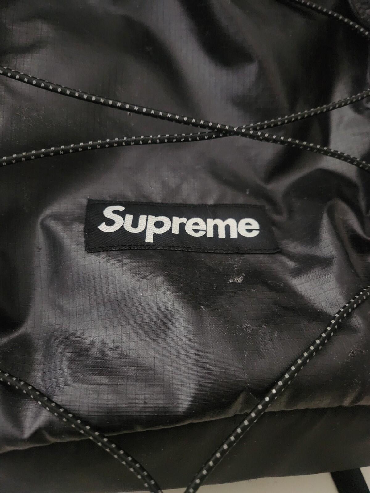 FW17 Supreme black backpack Cordura Fabric box logo Reflective text 20L Bag