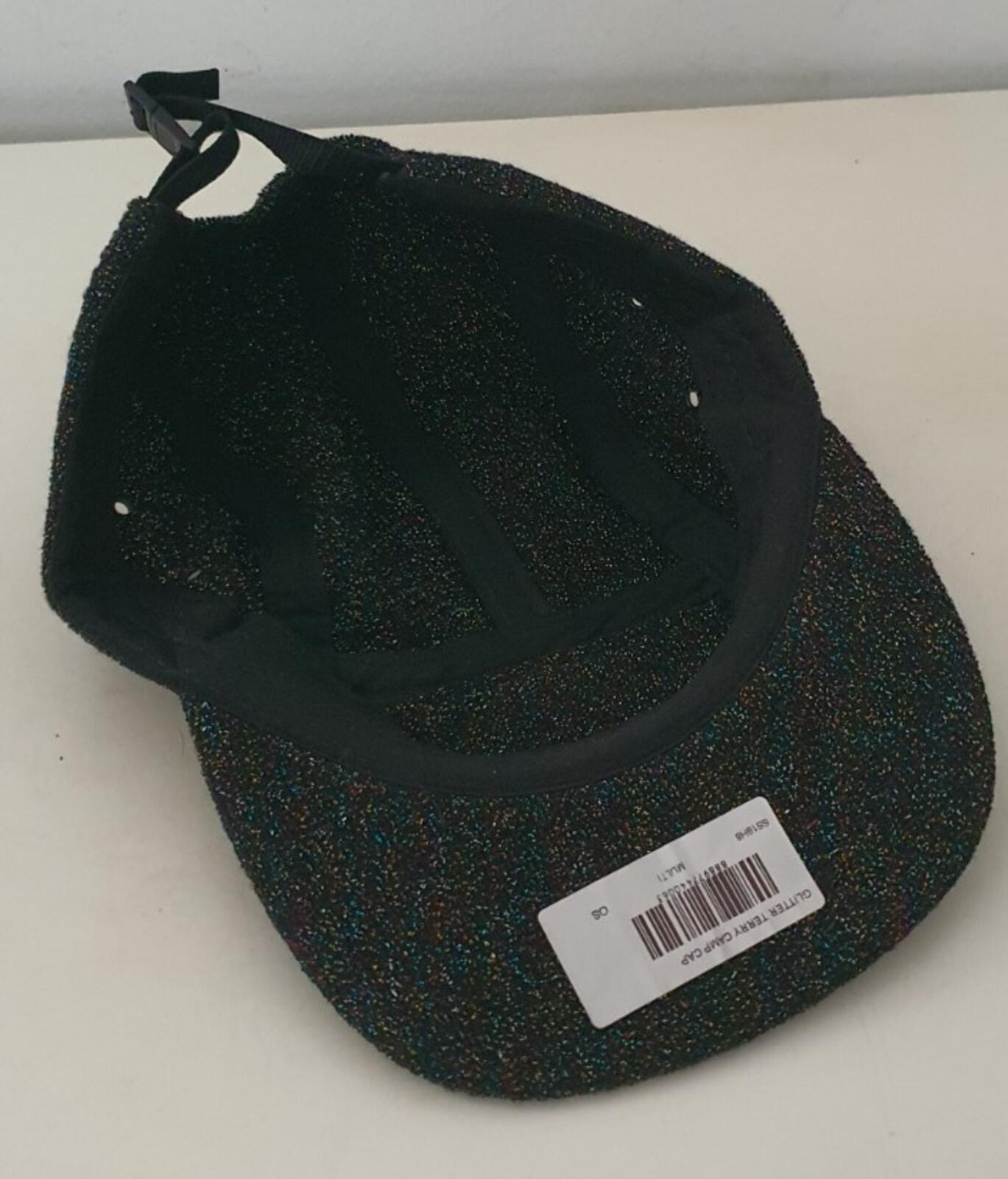 Gorra campamento Supreme Glitter Terry SS19 Negra