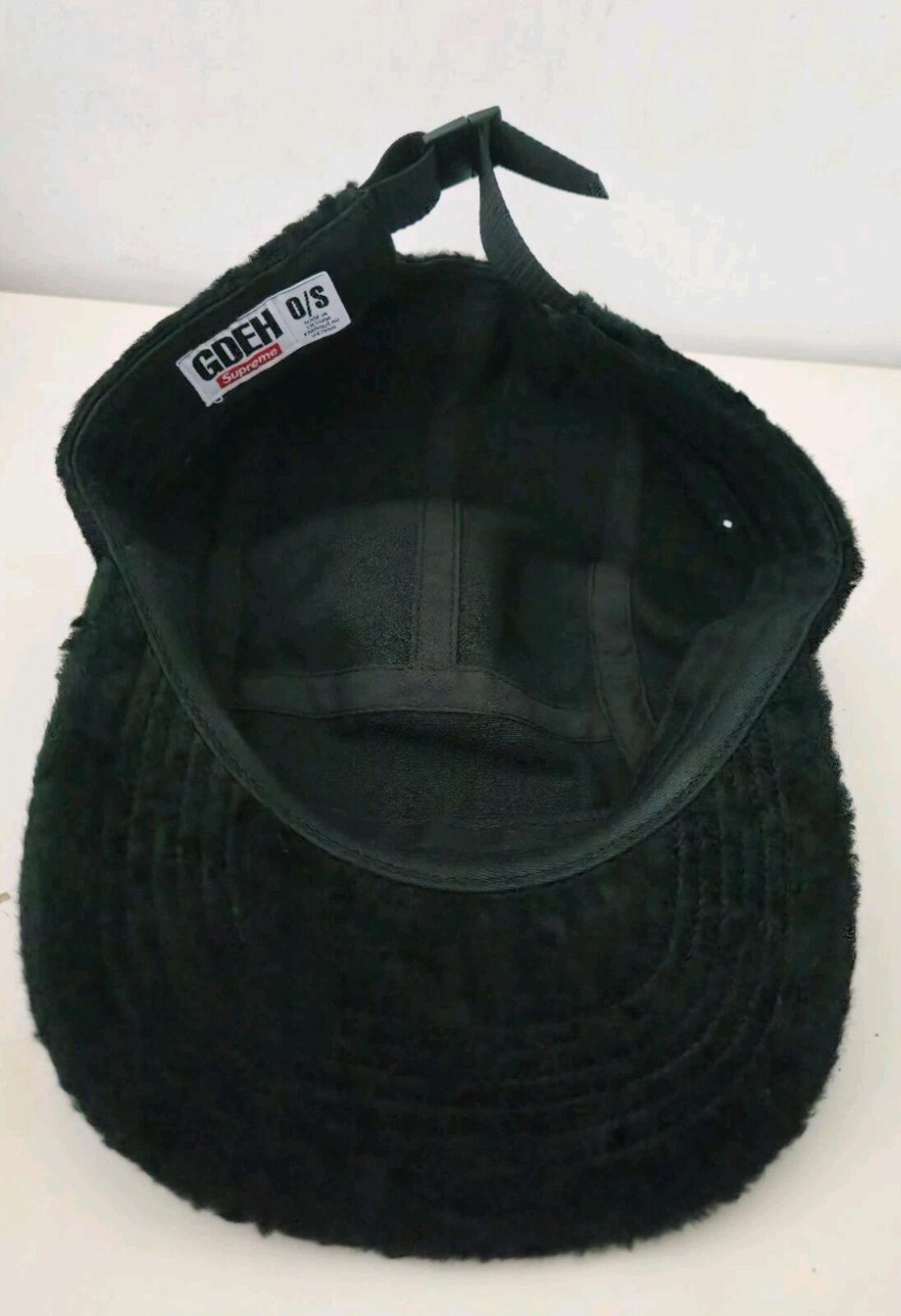 SS24 Supreme x Goodenough crushed rayon camp cap hat black  box logo