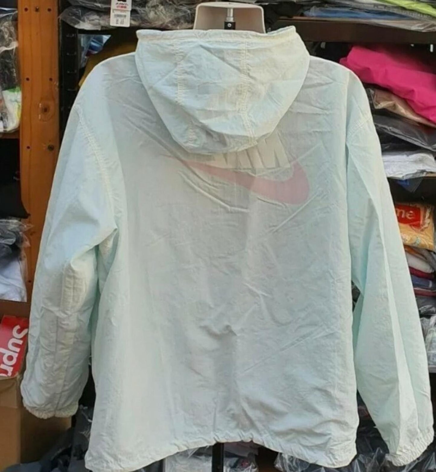 FW20 Supreme x Nike Jewel Reversible Ripstop Anorak Light Blue Size XL