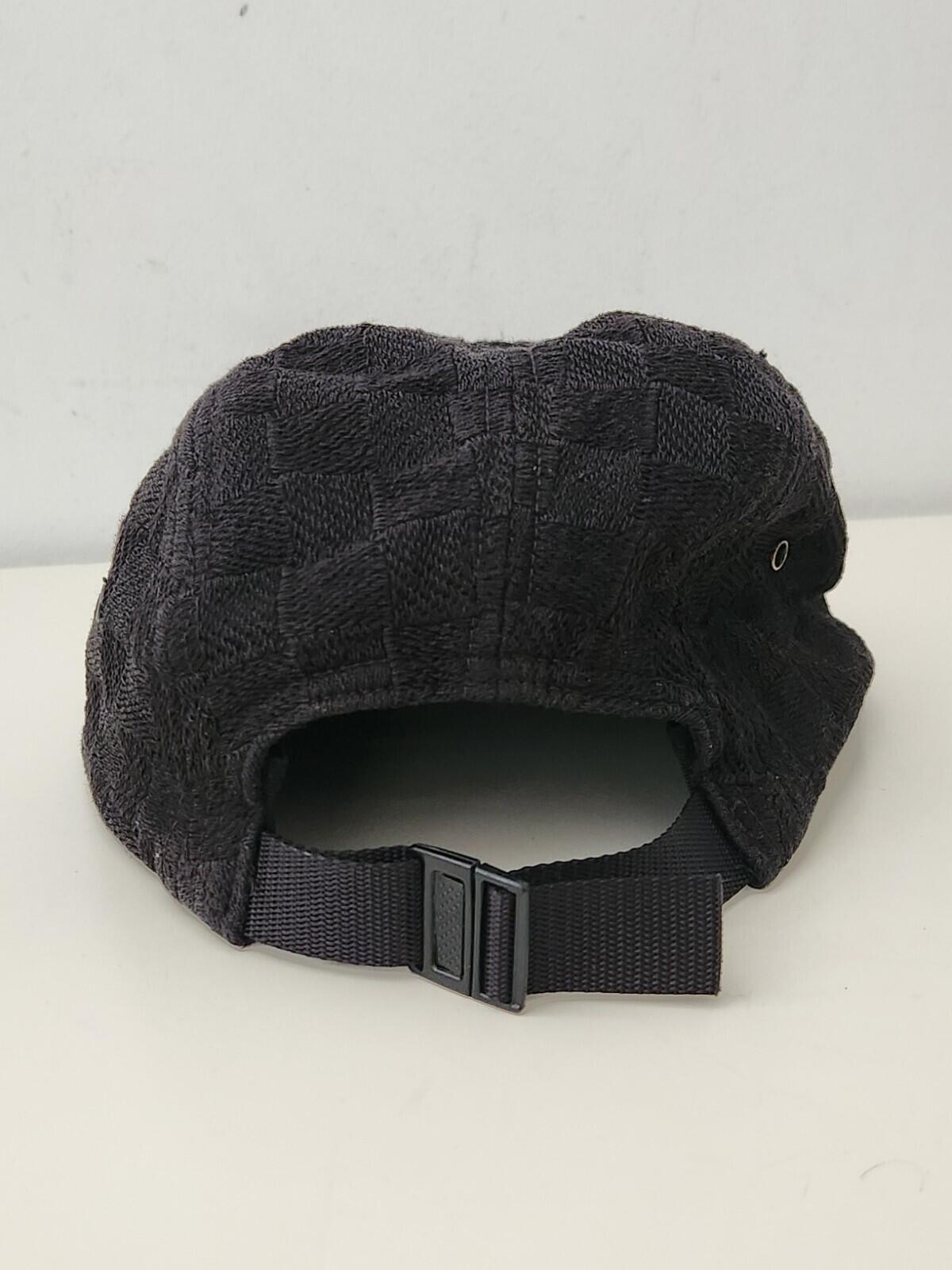 FW17 Supreme Checker Weave Camp Cap Black