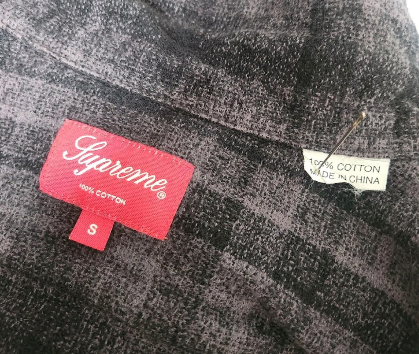 SS21 Supreme Plaid Flannel Shirt size S small long sleeve button up